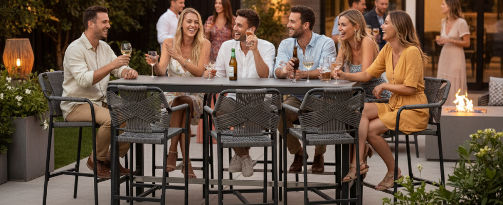 DIY outdoor bar ideas featuring premium outdoor bar furniture from Lume Outdoor Living