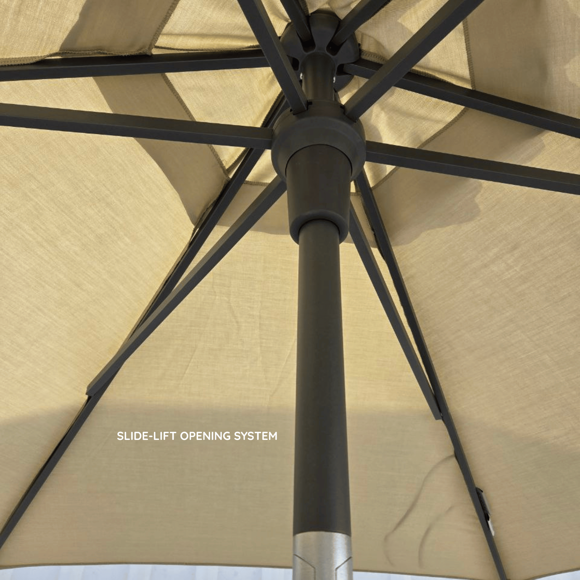 Mira 270cm Hexagonal Centre-post Umbrella by Shelta Australia