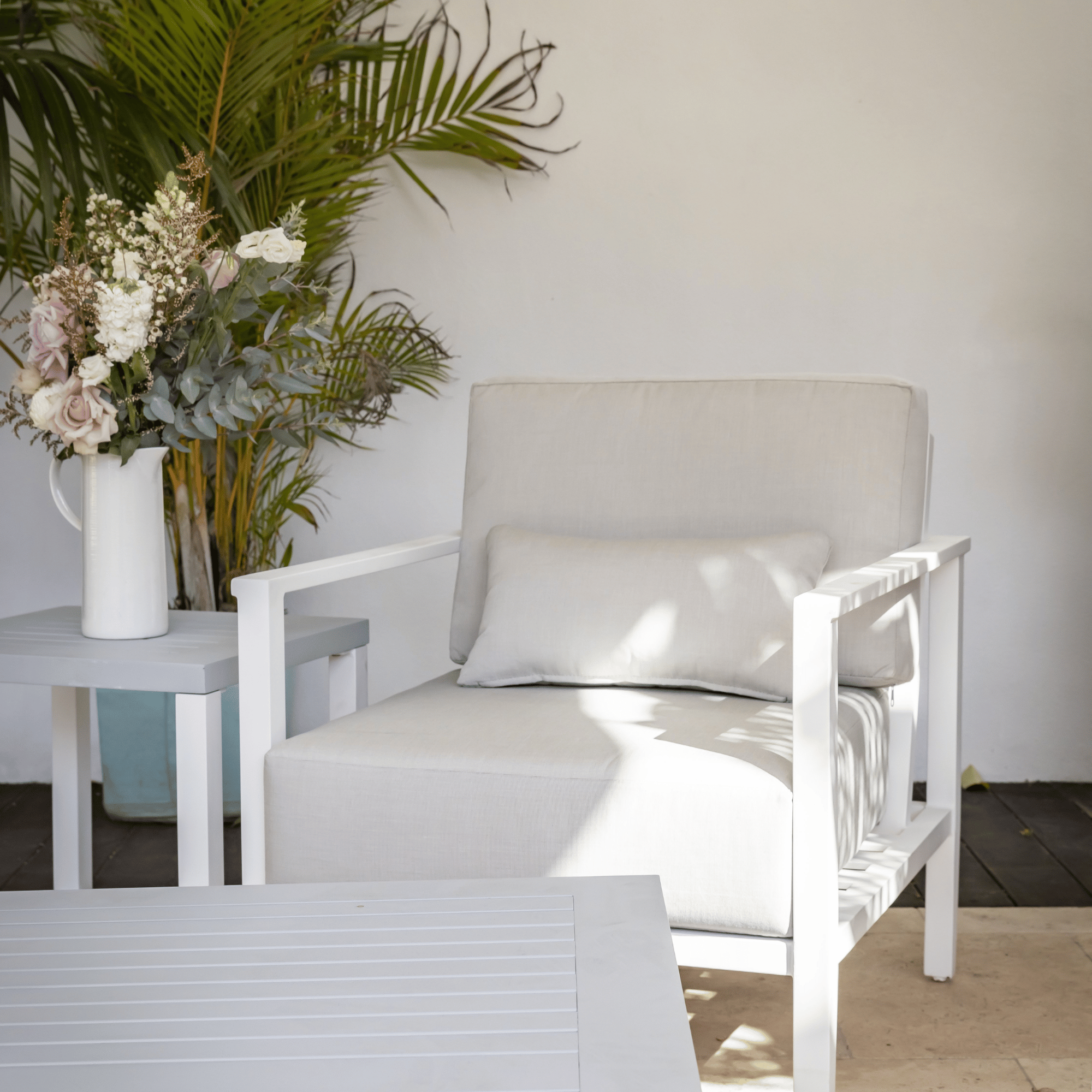 Chesapeake Outdoor Coffee Table - 117cm White