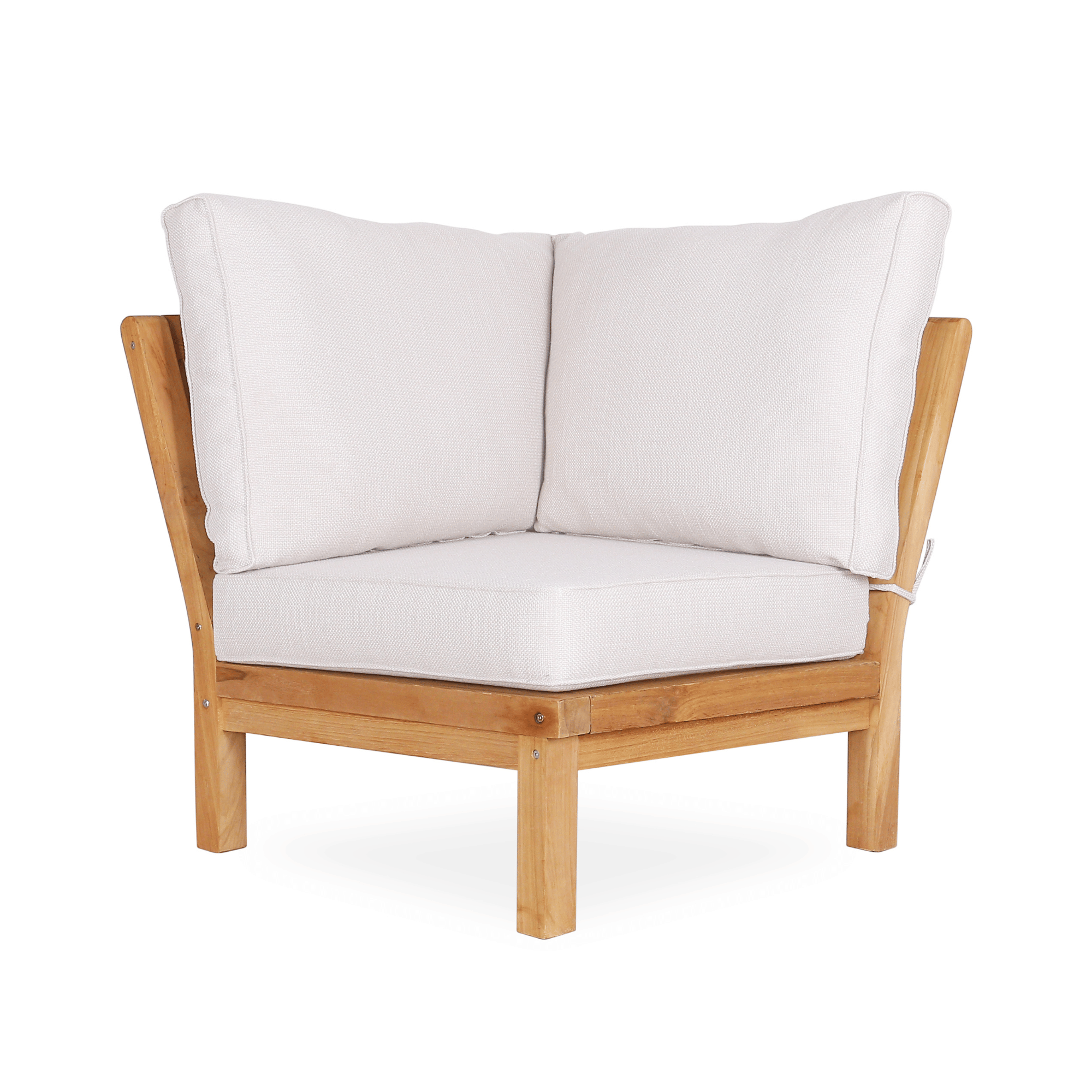 Fiji 5pce Corner Lounge Setting with Lounge Chair - Teak/Wheat