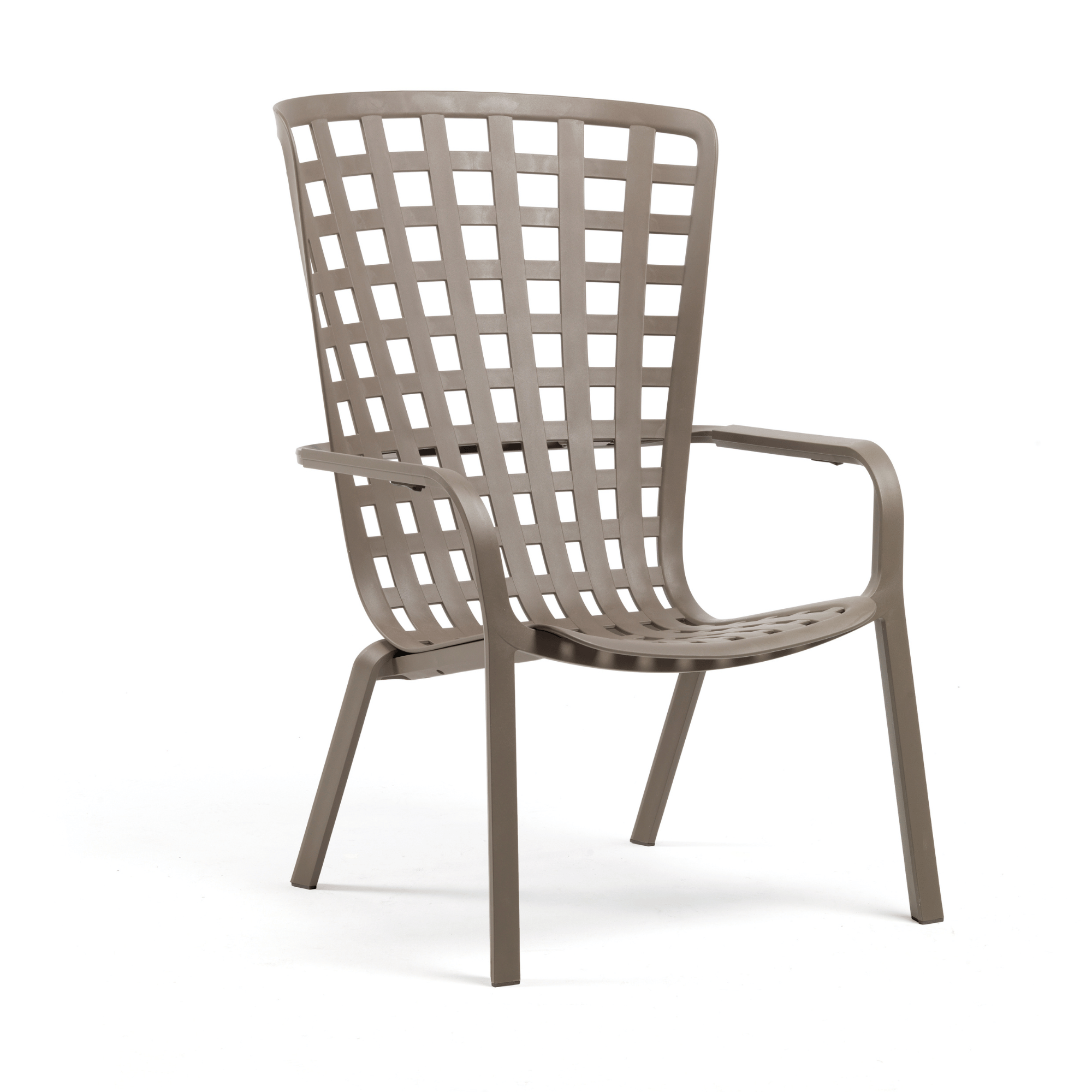 Folio High-back Recliner Chair with Cushion by Nardi - Tortora