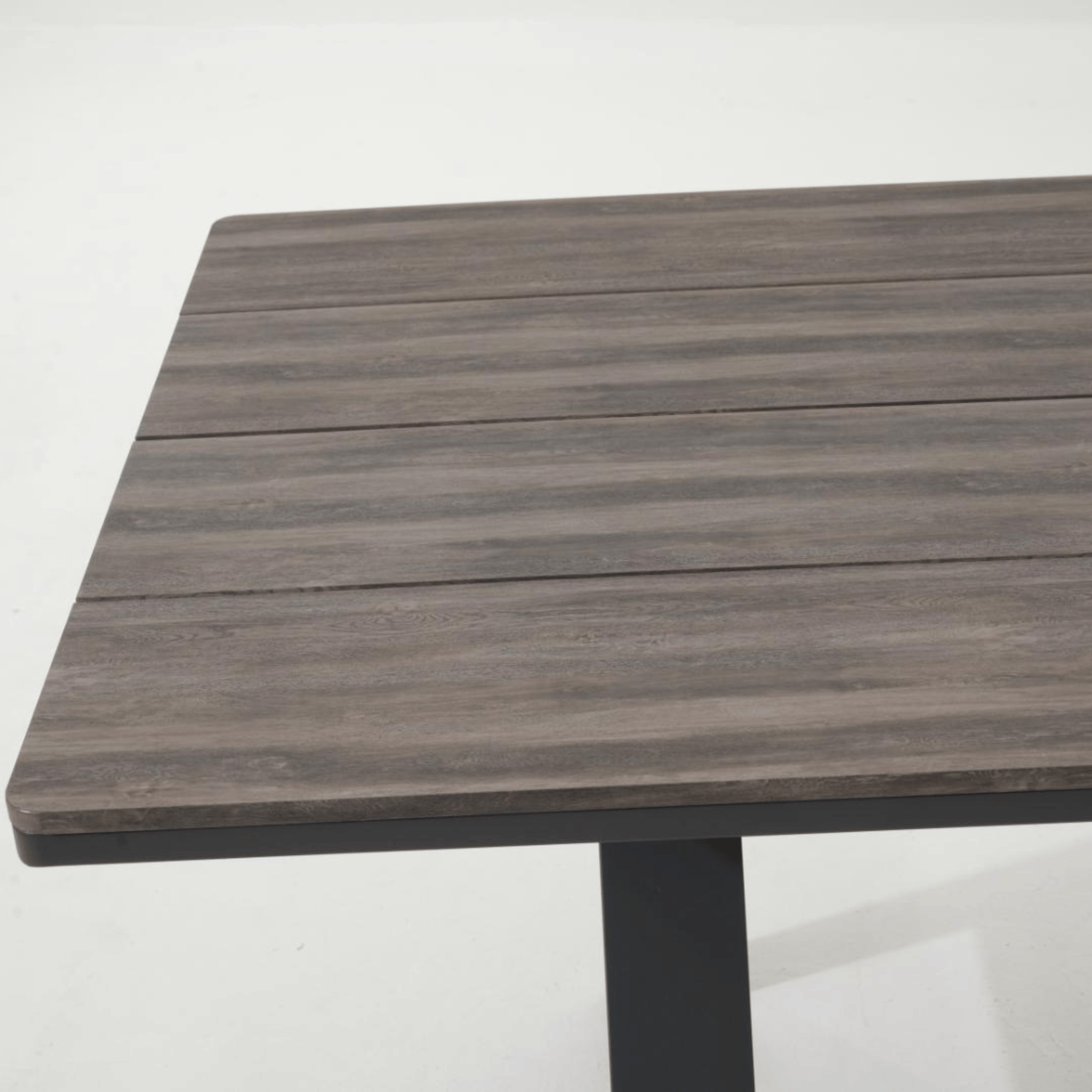 Havana Dining Table with San Jose Wicker Chairs 7‑piece Outdoor Wicker Dining Set - Castle Grey