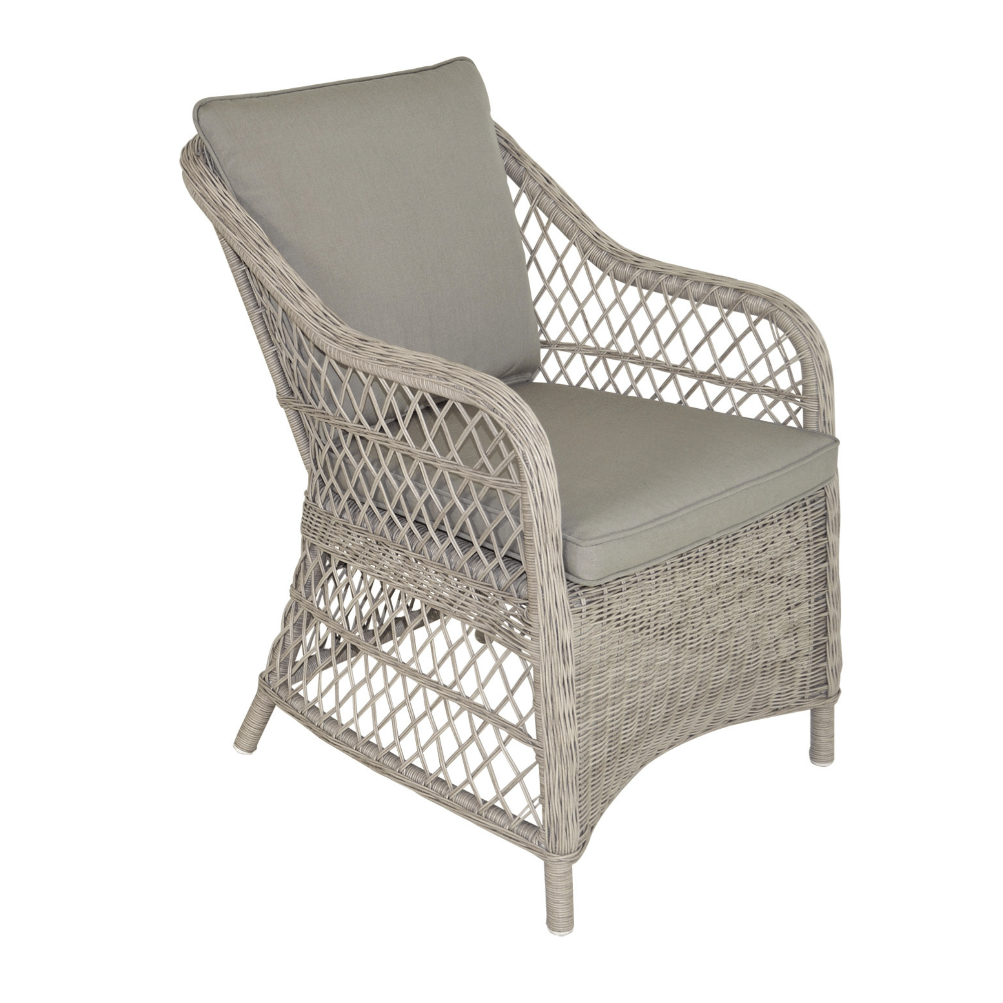 River Table with Glenview Wicker Chairs - 7 piece Outdoor Dining Setting