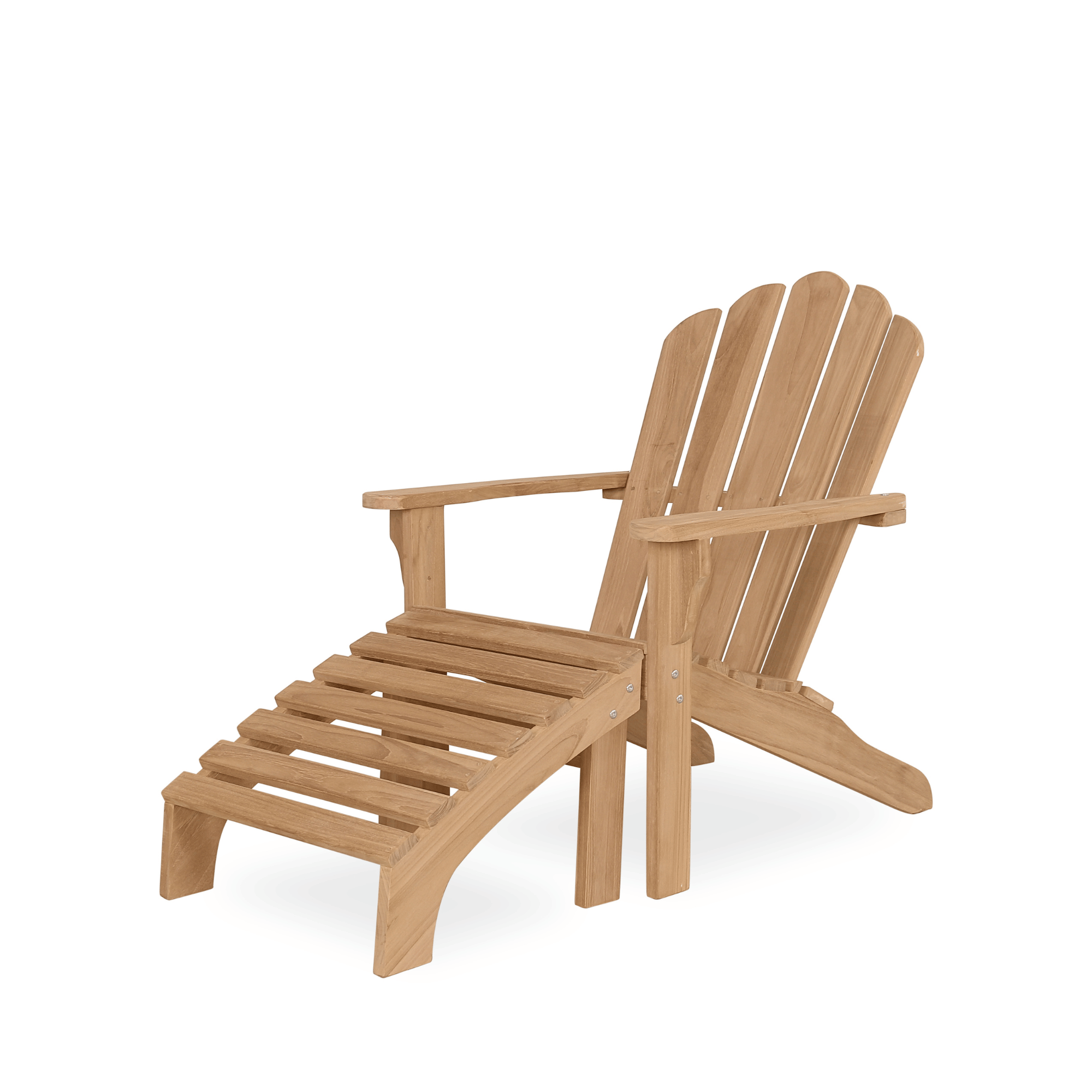 Adirondack Teak Chair + Footstool
