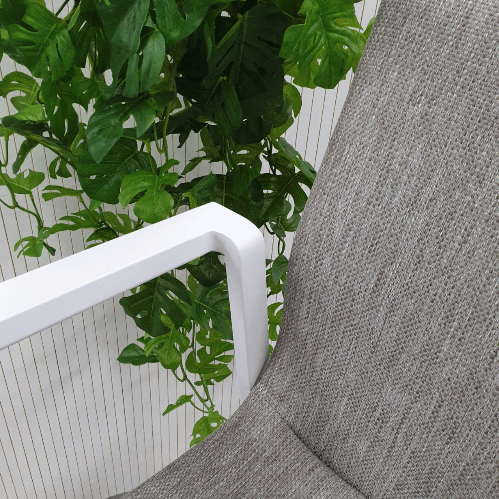 Bronte Aluminium Outdoor Bar Chair - White/Taupe