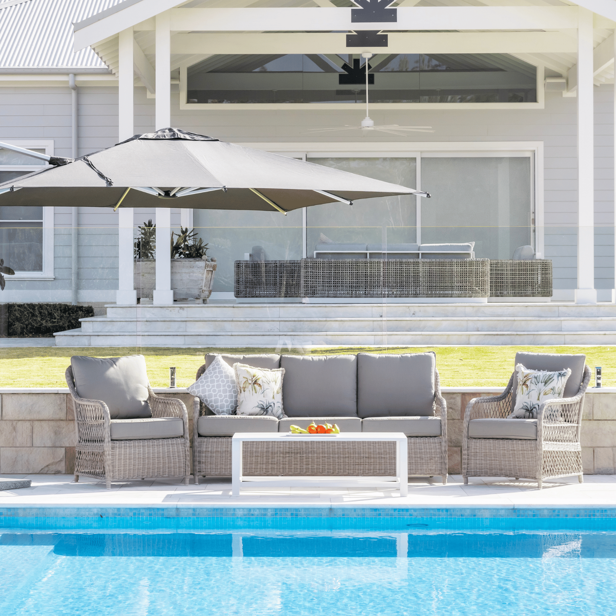 Glenview 4piece Outdoor Wicker Lounge Setting