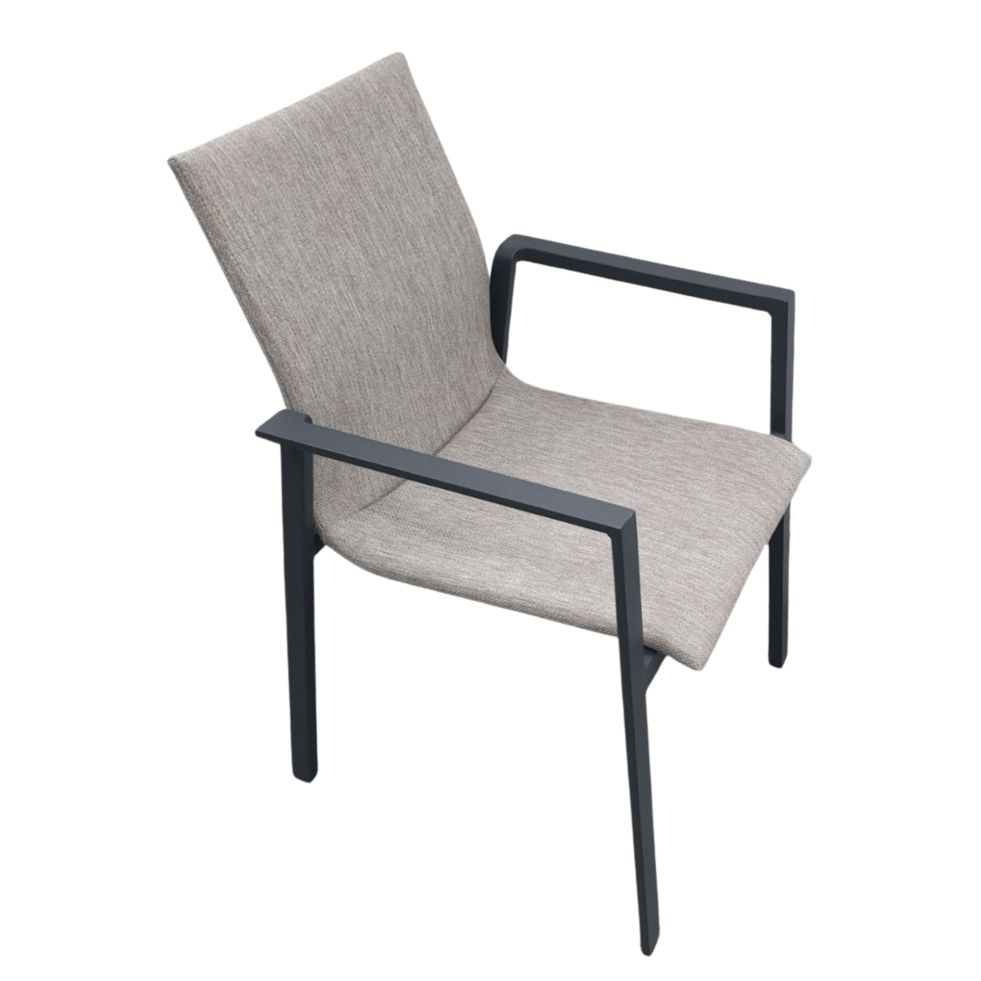 Bronte Aluminium Outdoor Dining Chair - Charcoal/Taupe