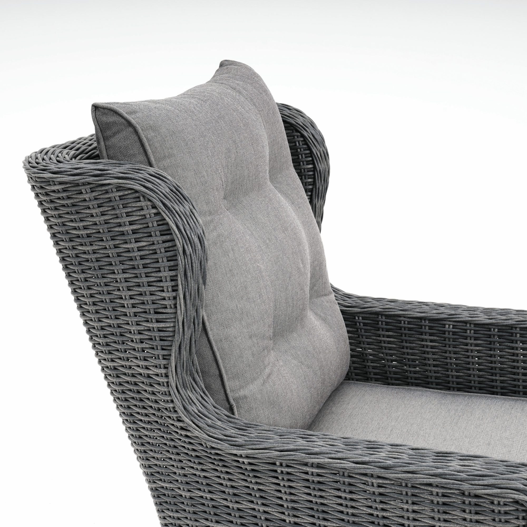 Anglesea 4-piece Wicker Outdoor Lounge Set - Castle Grey Wicker