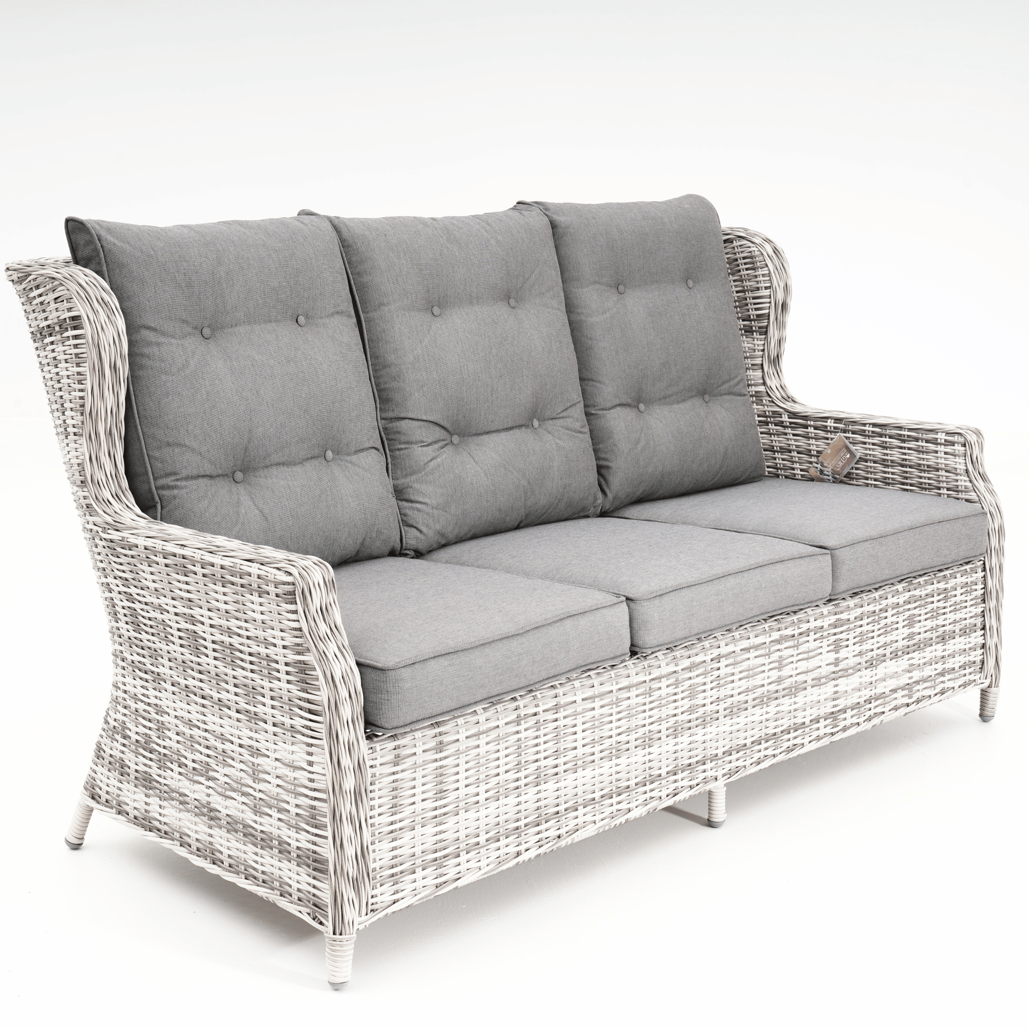 Anglesea 4-piece Wicker Outdoor Lounge Set - Zen White Wicker