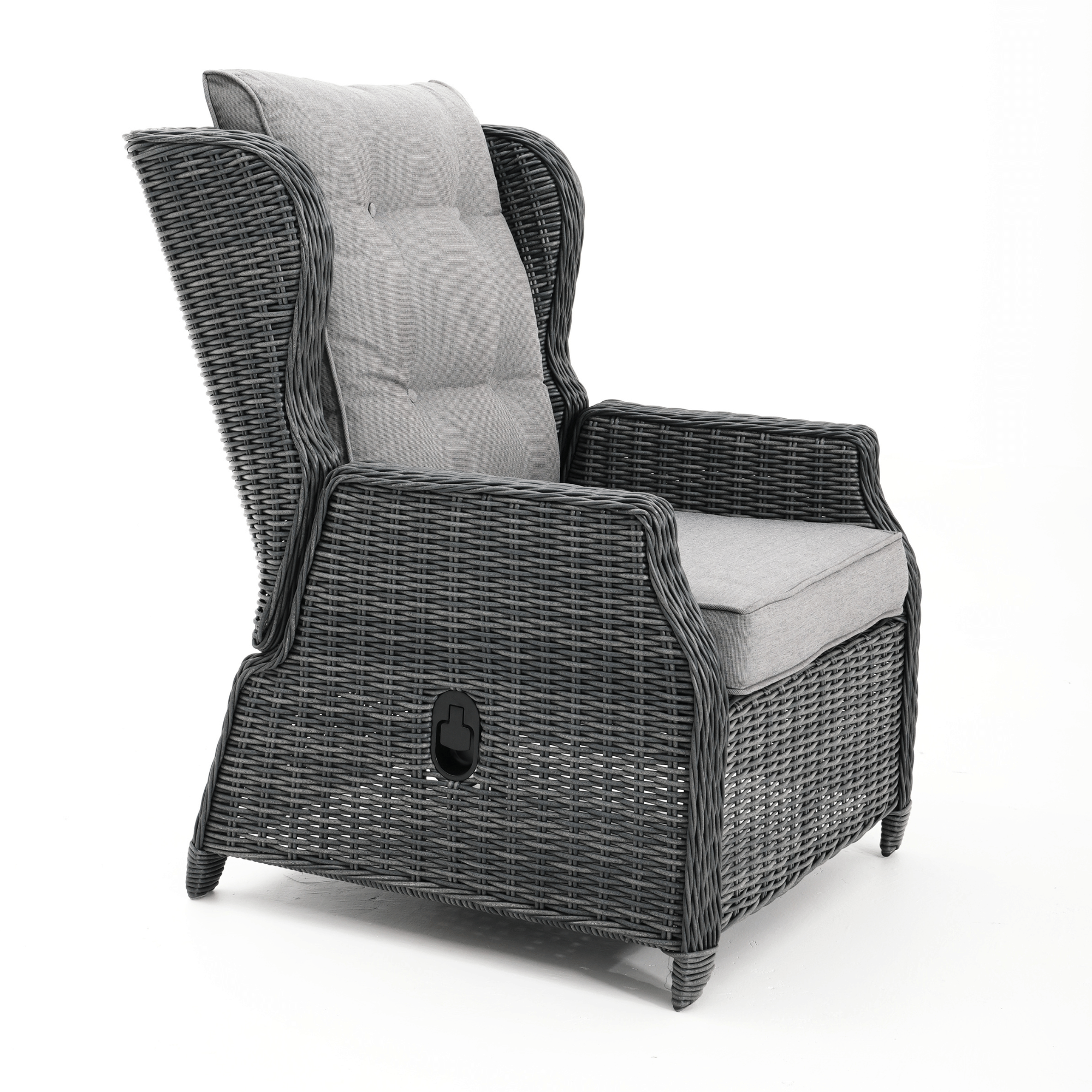 Anglesea Recliner 4-piece Wicker Outdoor Lounge Set - Castle Grey Wicker