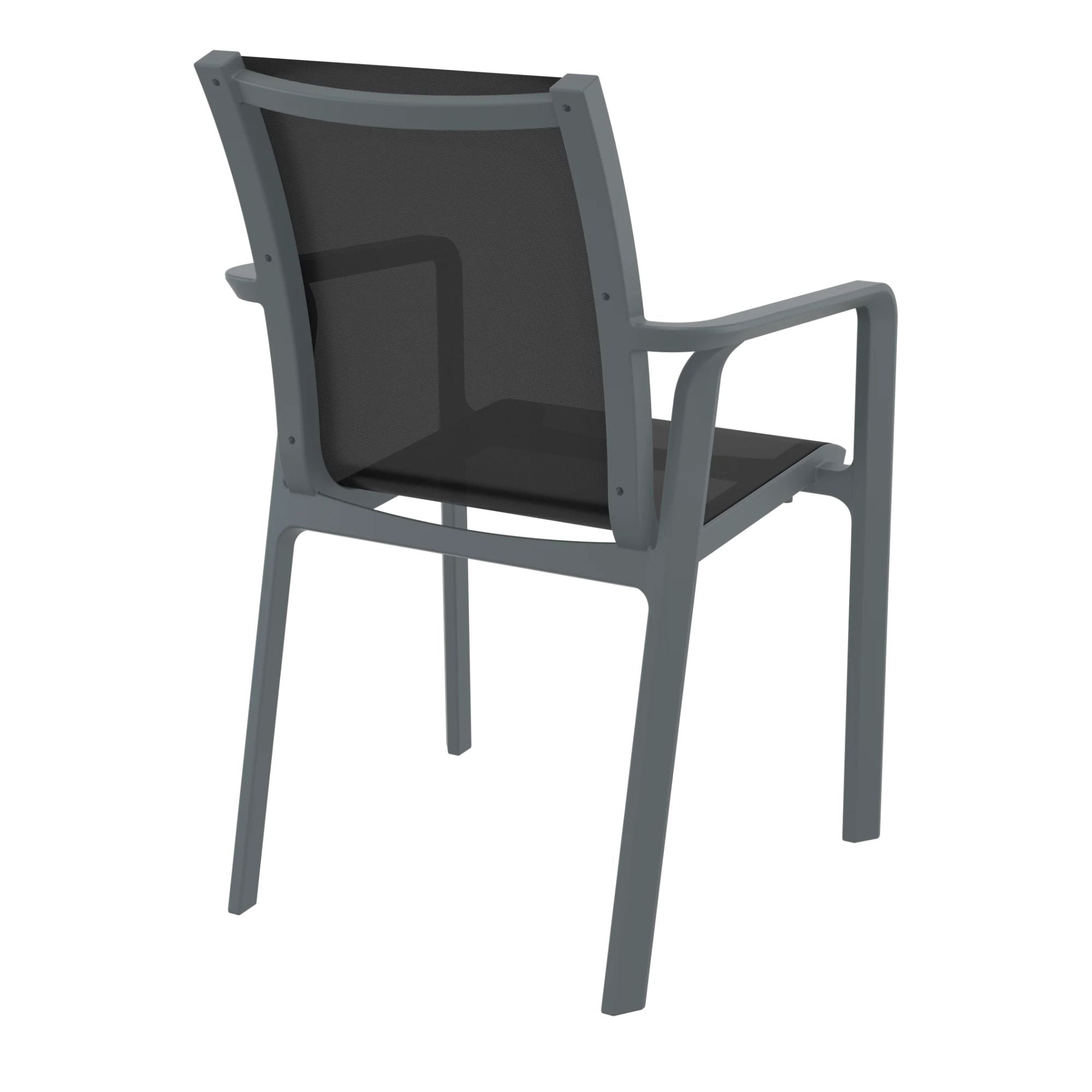Back view of Siesta Pacific Dining Chair - Anthracite - Commercial Grade