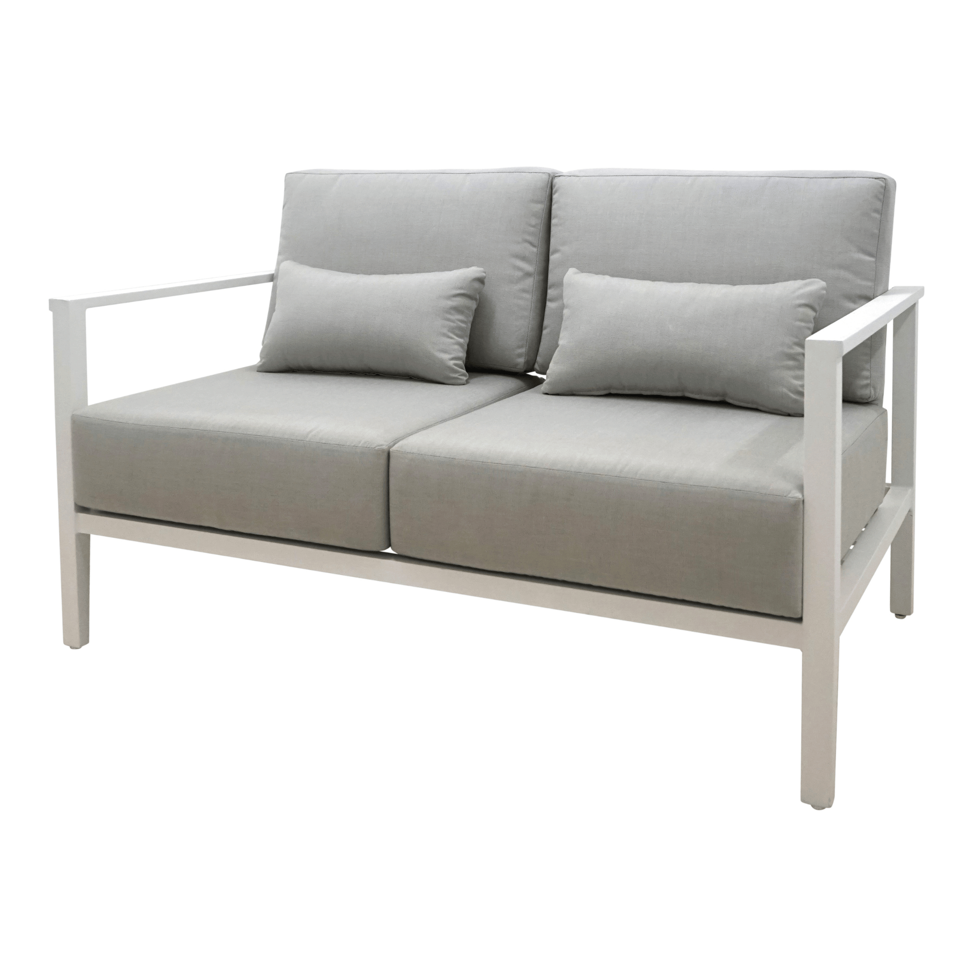 Chesapeake Outdoor Two-seater Lounge Chair - White