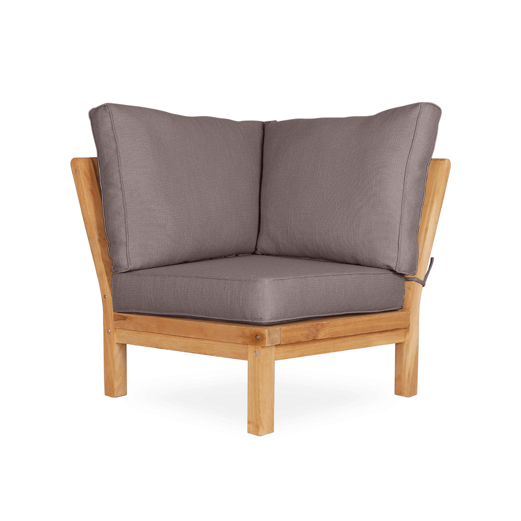 Fiji Modular 4pce Corner Lounge Setting with 2-seater - Teak/Dove