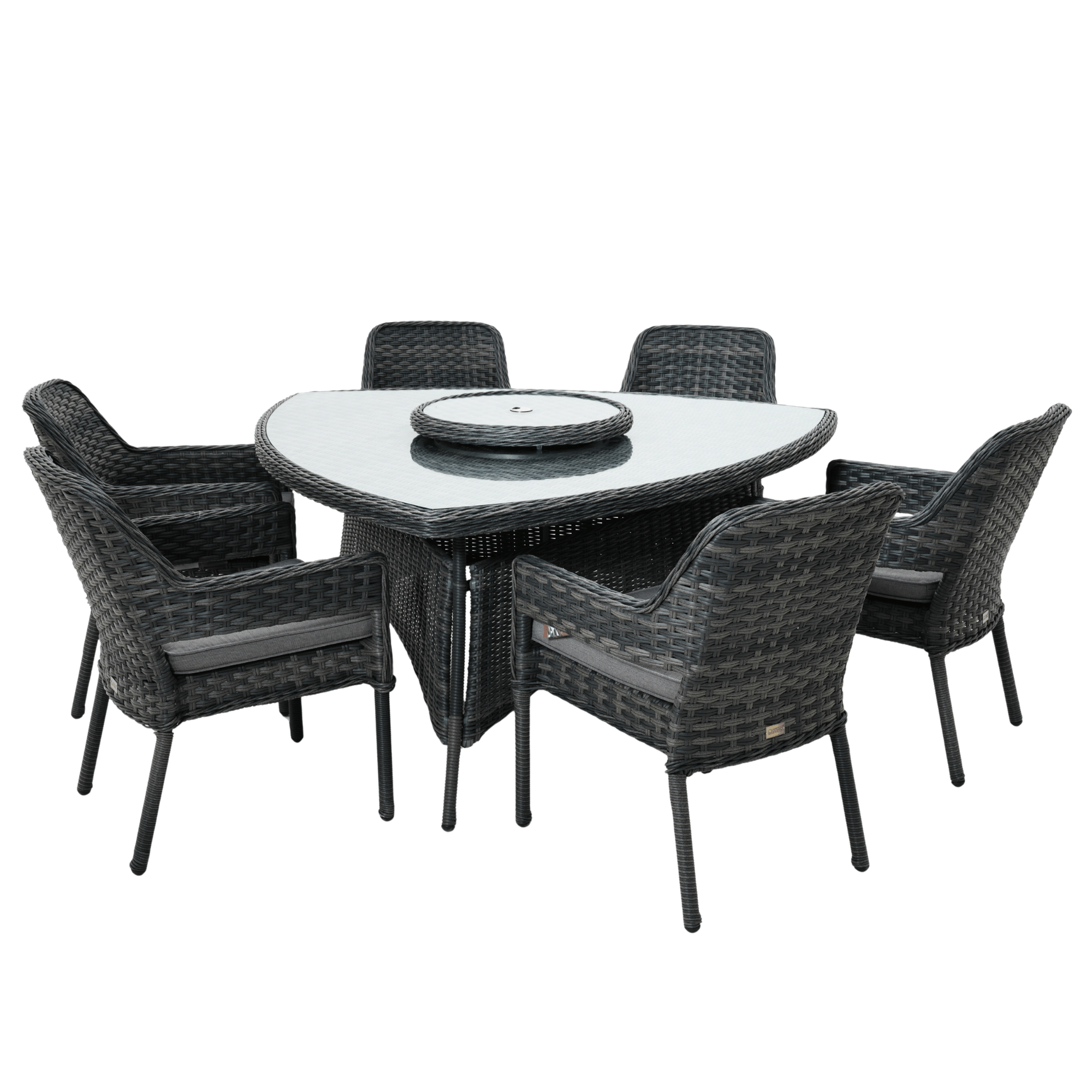 Fremont 7-piece Wicker Outdoor Dining Setting - Castle Grey