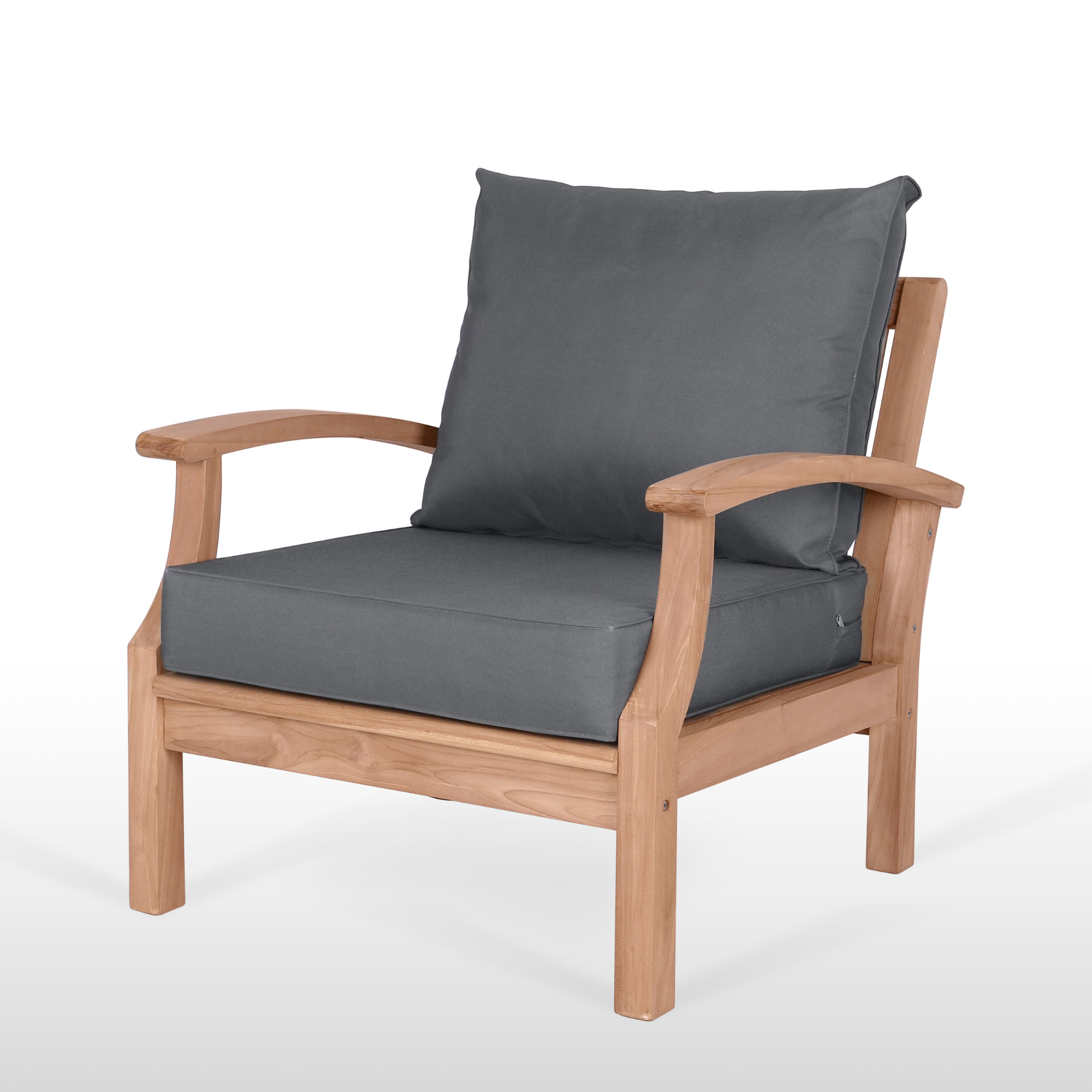 Lombok 4-piece Outdoor Lounge Setting - Grey Fabric 2+1+1