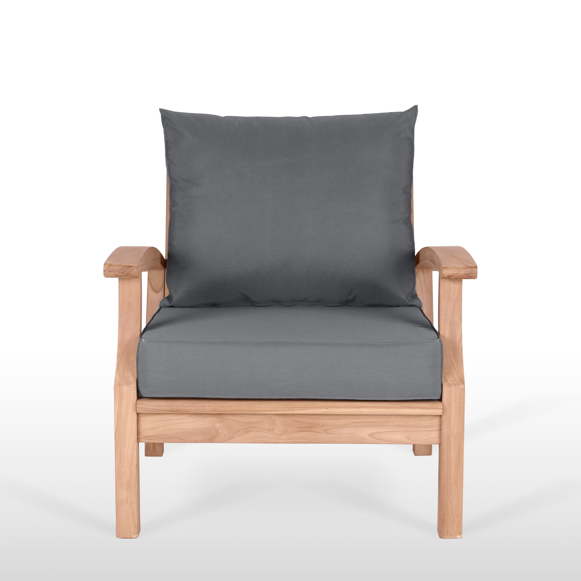 Lombok 4-piece Outdoor Lounge Setting - Grey Fabric 3+1+1