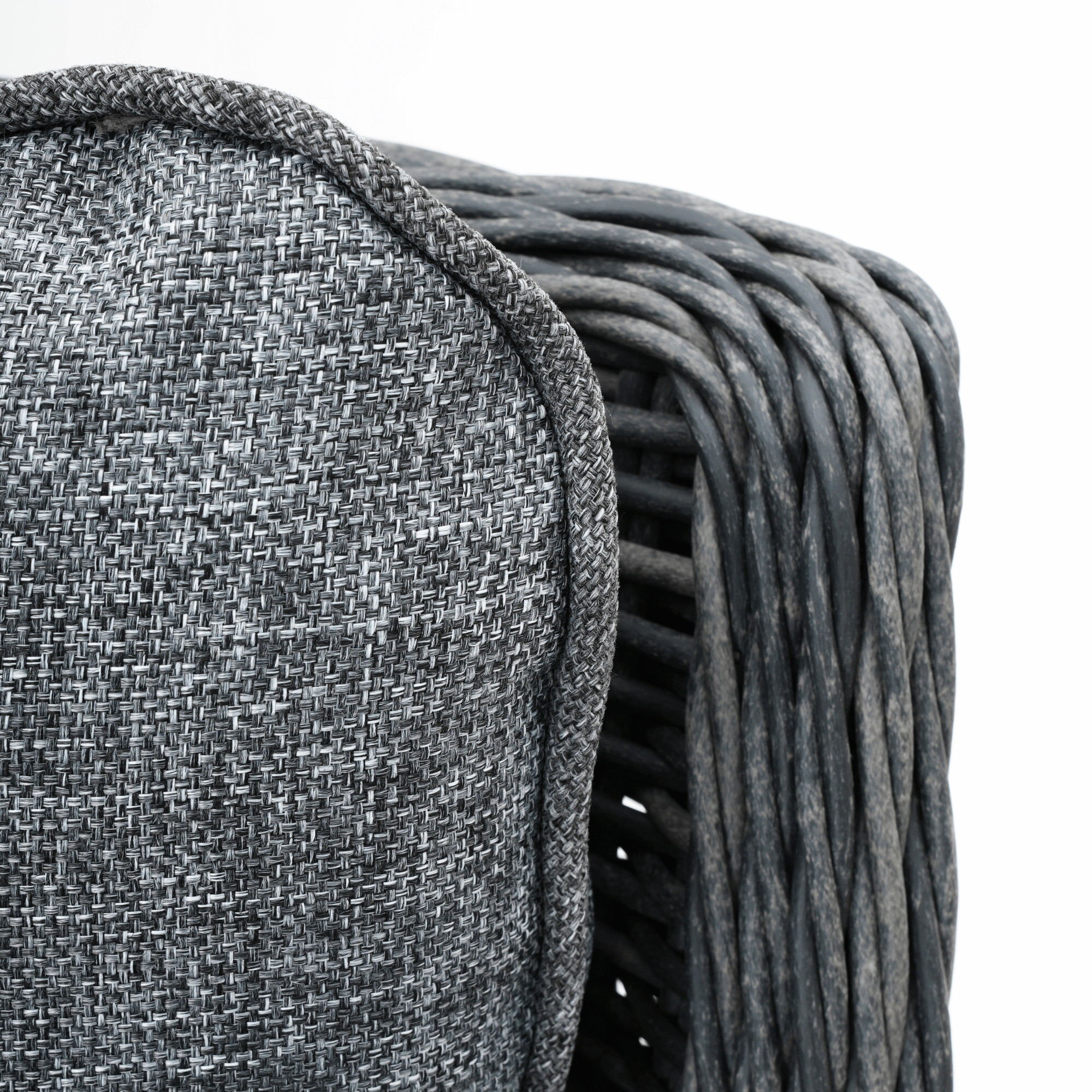 Lucas 4-piece Outdoor Wicker Lounge - Castle Grey