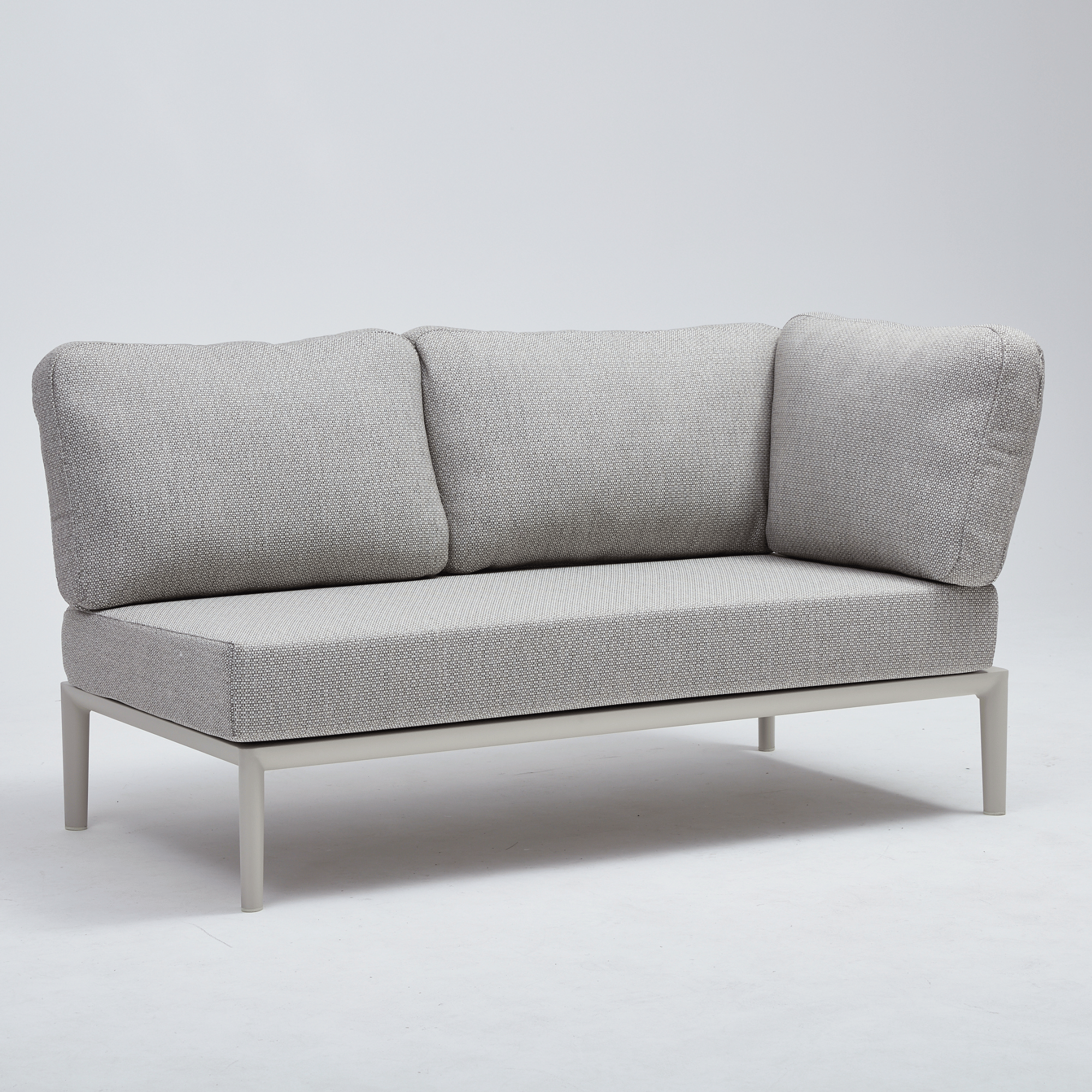 Milan Modular Corner Lounge Setting with Side Table - Cream