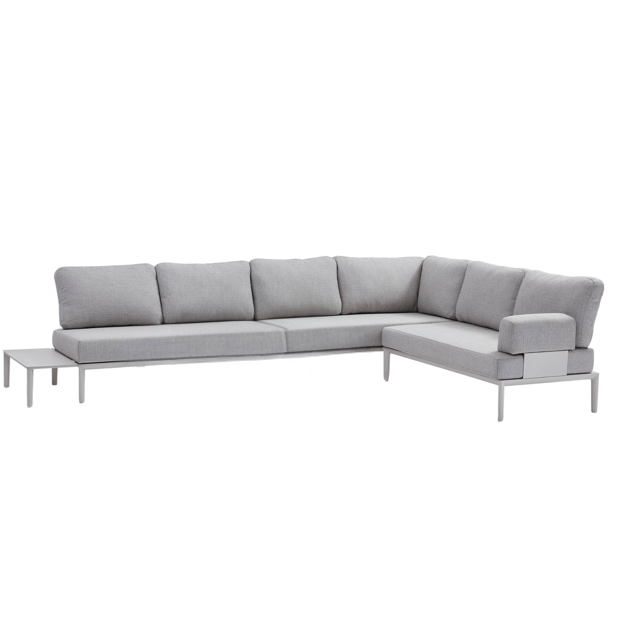 Milan Modular Corner Lounge Setting with Side Table - Cream