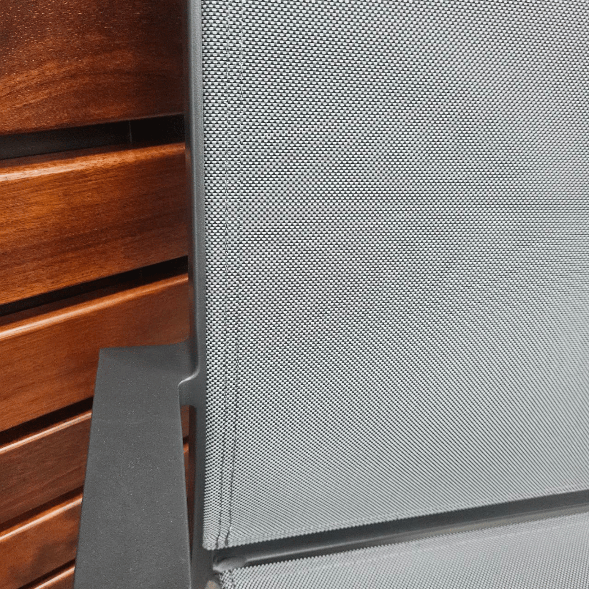Mons Sling Outdoor Dining Chair Black & Dark Grey