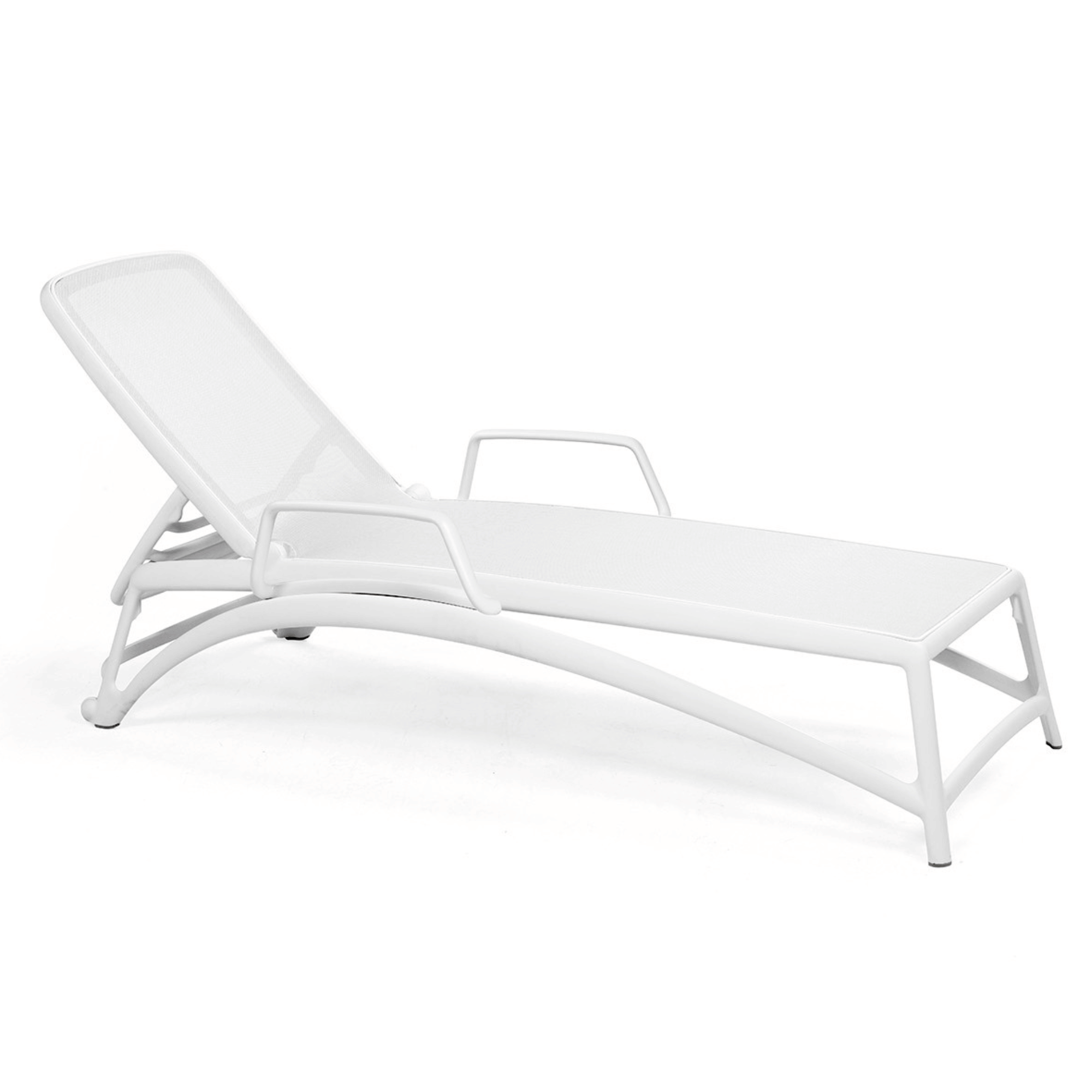 Nardi Atlantico Sunlounge with Arms - Bianco - Commercial Grade