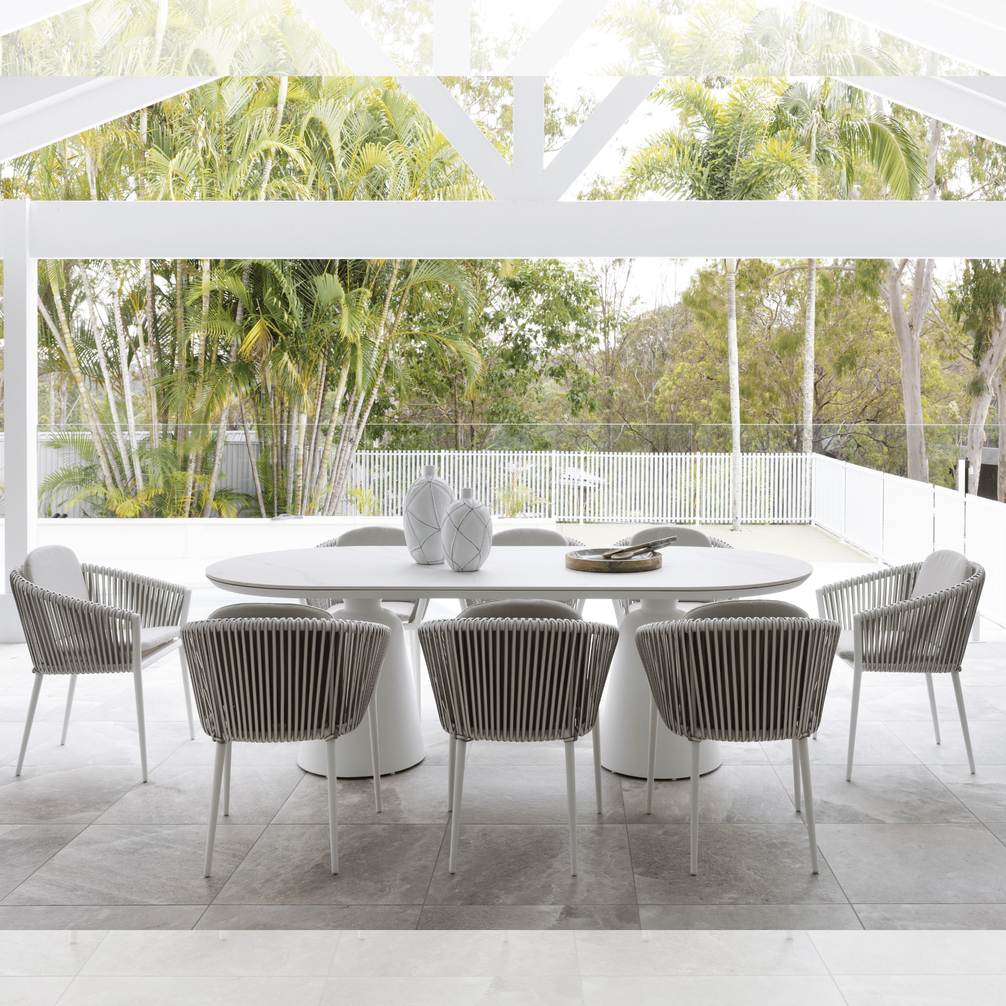 Ponte & Artemis 9piece Outdoor Dining Setting