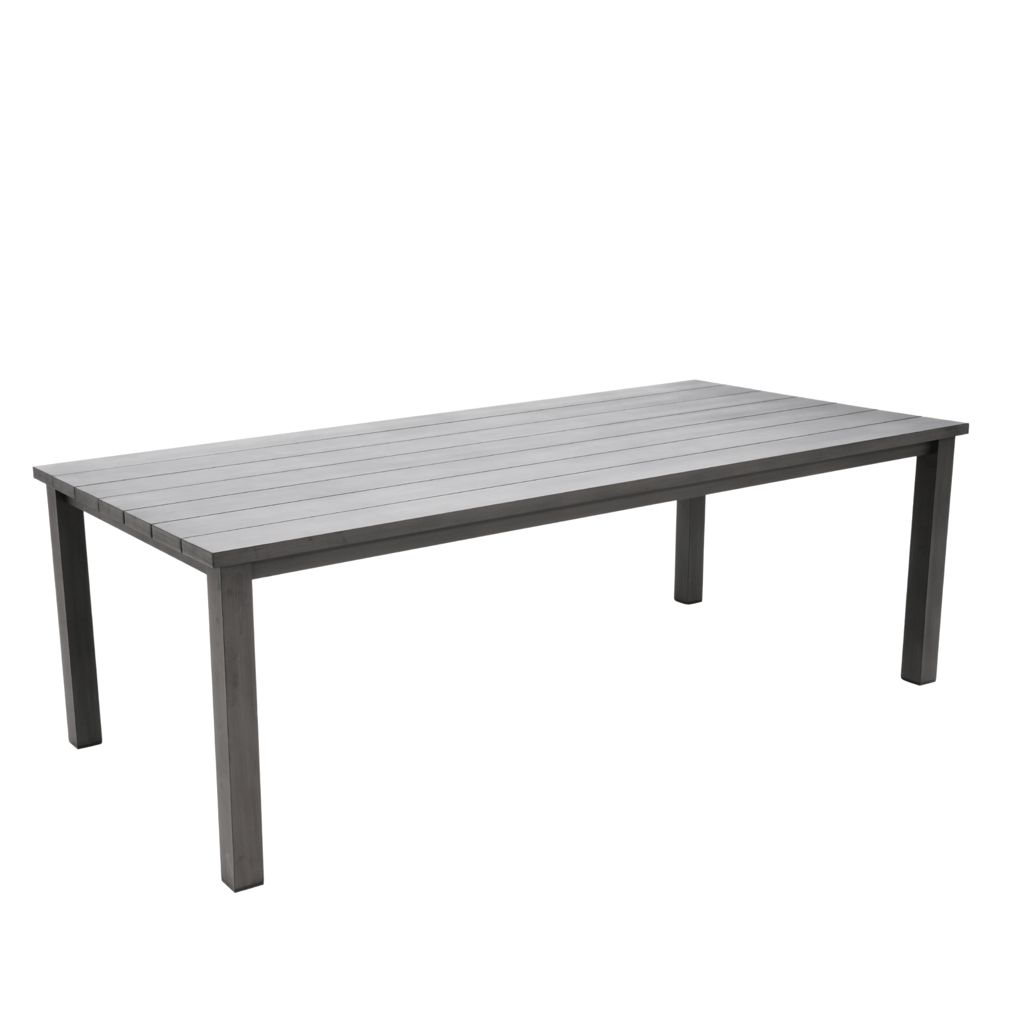 Sandy Bay Dining Table with San Jose Wicker Chairs 7‑piece Outdoor Wicker Dining Set - Castle Grey