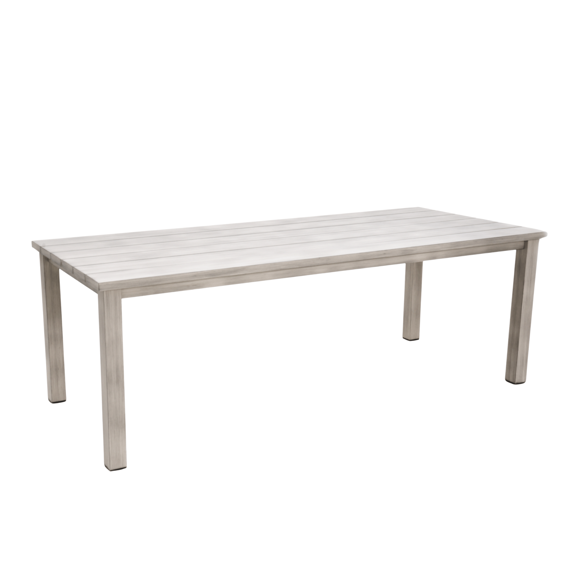 Sandy Bay Dining Table with San Jose Wicker Chairs 9‑piece Outdoor Wicker Dining Set - Zen White