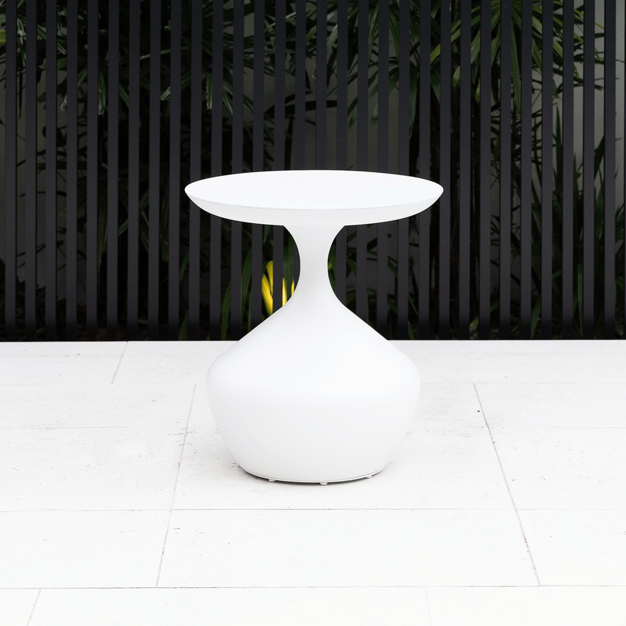 Ubud Aluminium Side Table 48cm Round - Olive