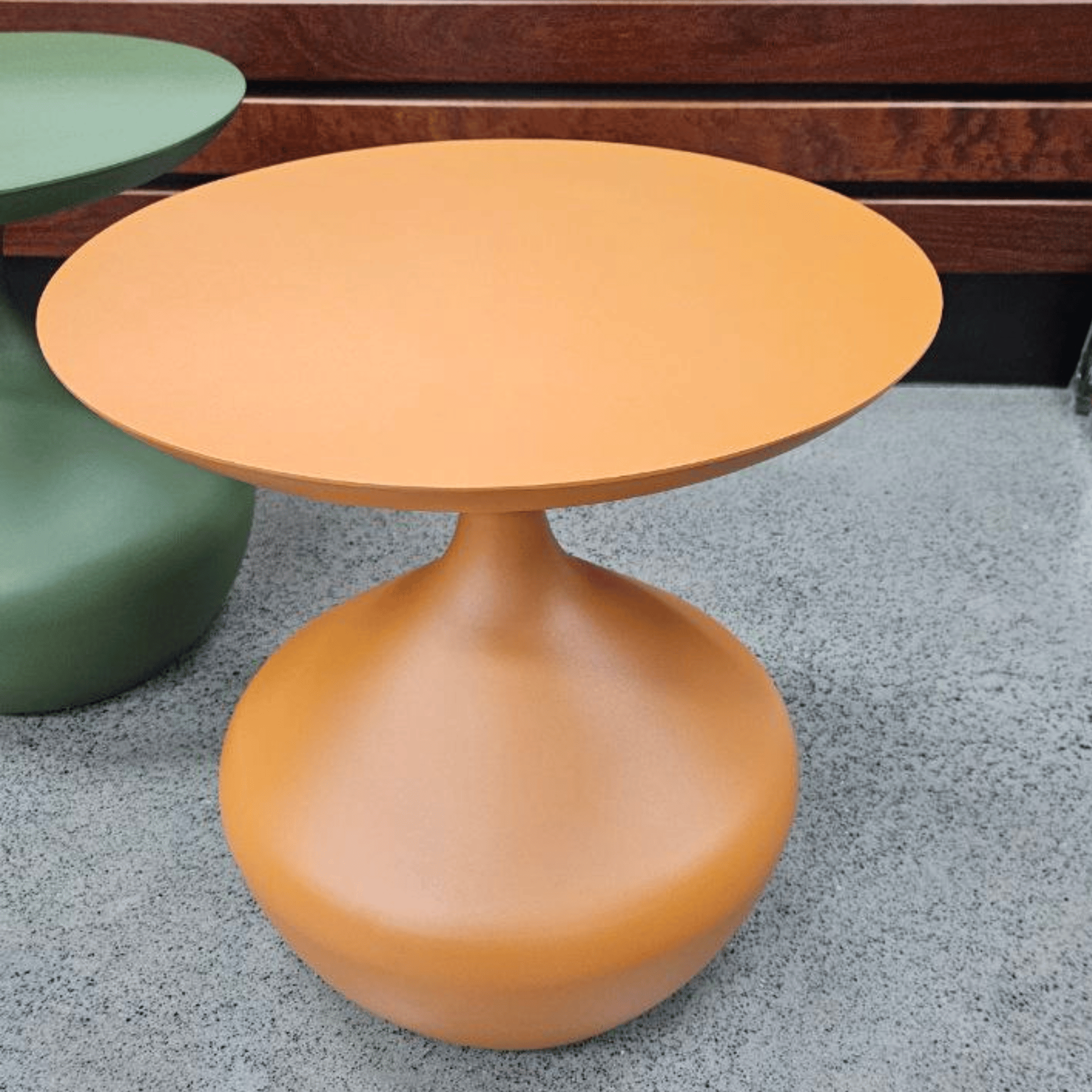 Ubud Aluminium Side Table 48cm Round - Taupe