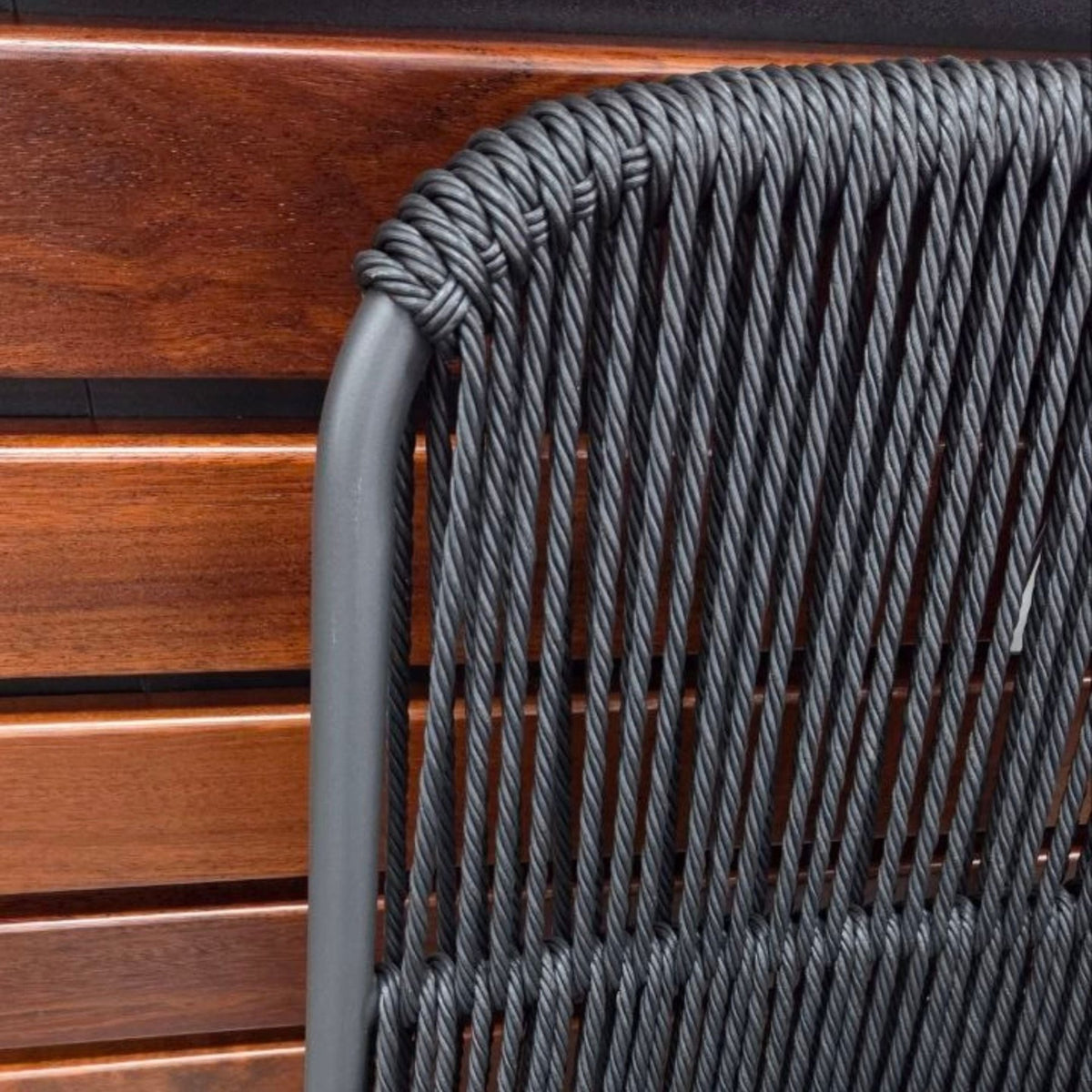 Arona Armless Dining Chair - Charcoal - Lume Outdoor Living