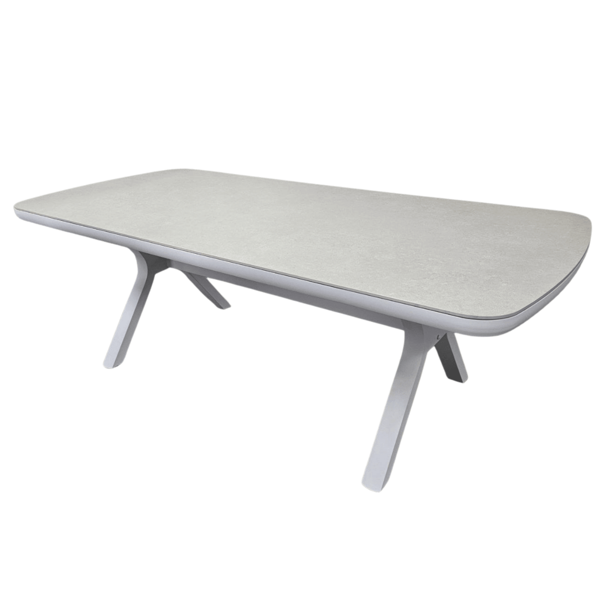 Ashton 220x100cm Dining Table - White/Cream - Lume Outdoor Living