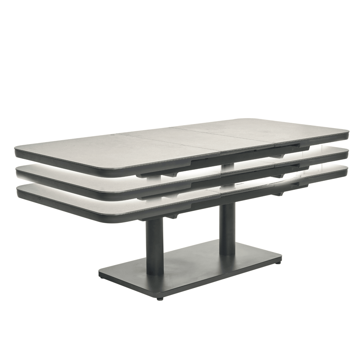 Ashton Adjustable Height & Extendable & Bronte 140-180x90cm 7pce Dining Setting - Lume Outdoor Living