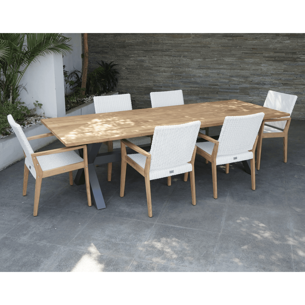 Bellona & Winton 210x100cm 7pce Dining Setting - Lume Outdoor Living