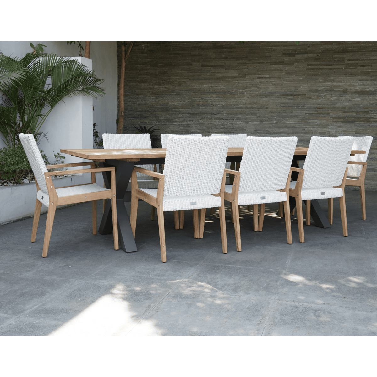 Bellona & Winton 270x100cm 9pce Dining Setting - Lume Outdoor Living