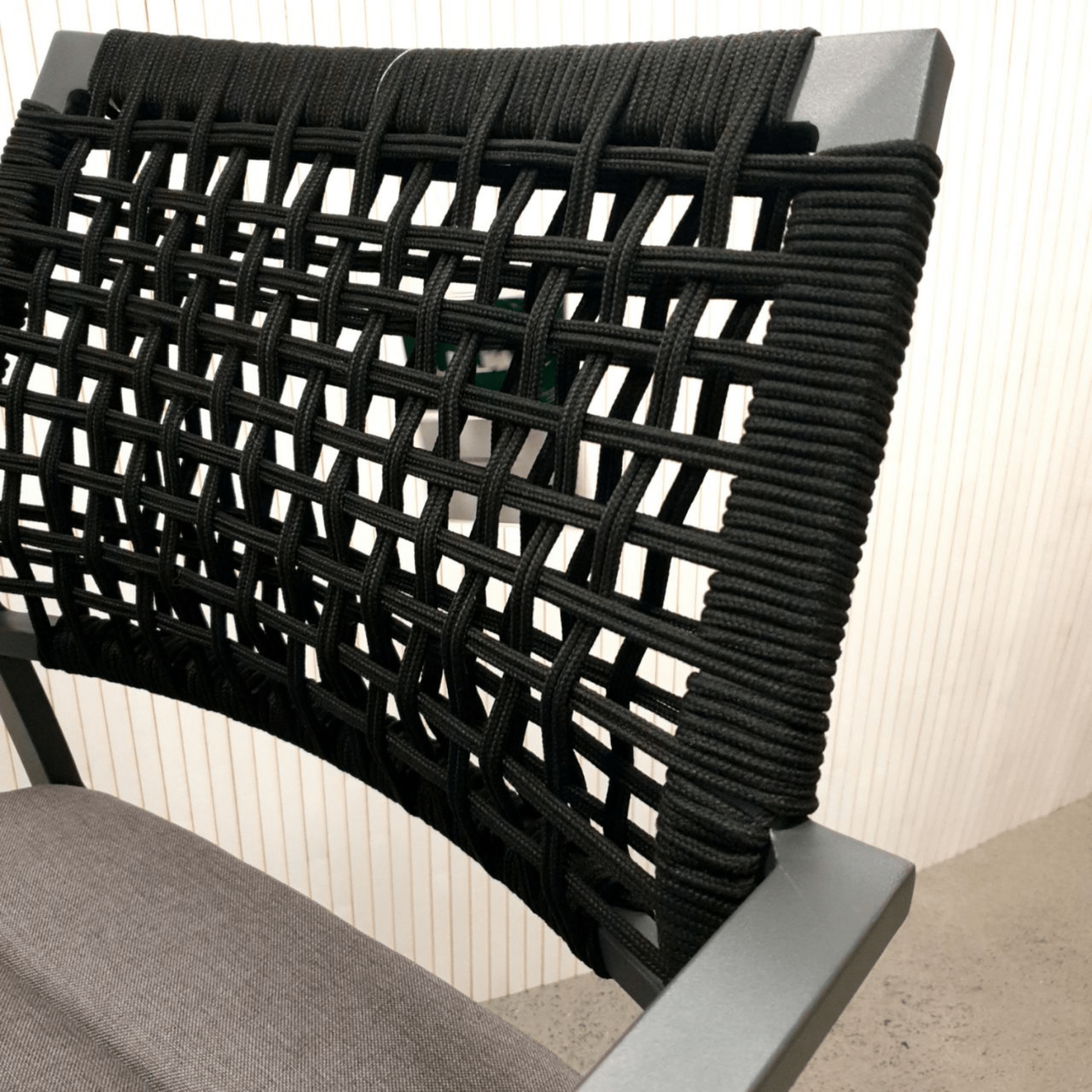 Bretagne outdoor dining chair - charcoal - Lume Outdoor Living