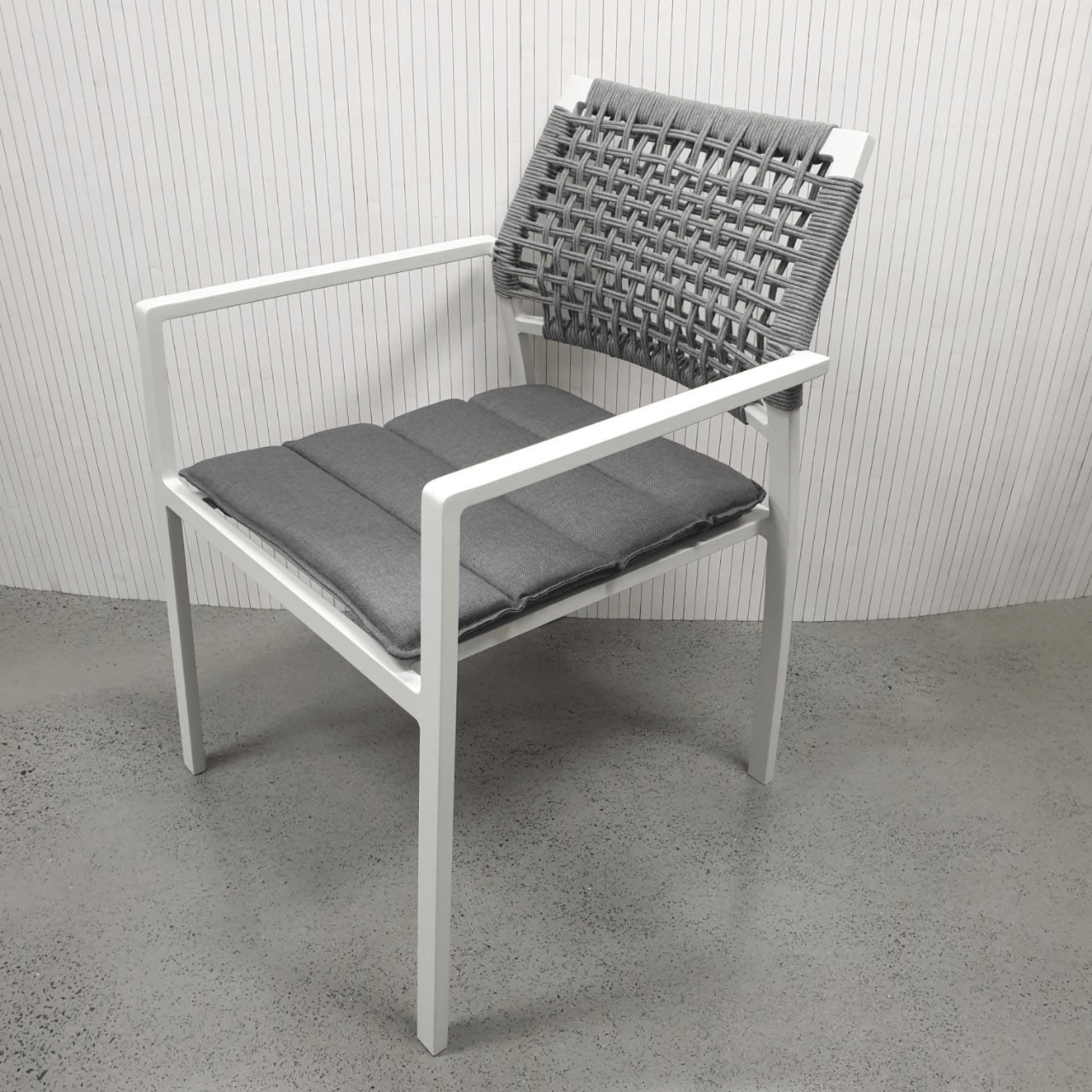 Bretagne outdoor dining chair - white - Lume Outdoor Living