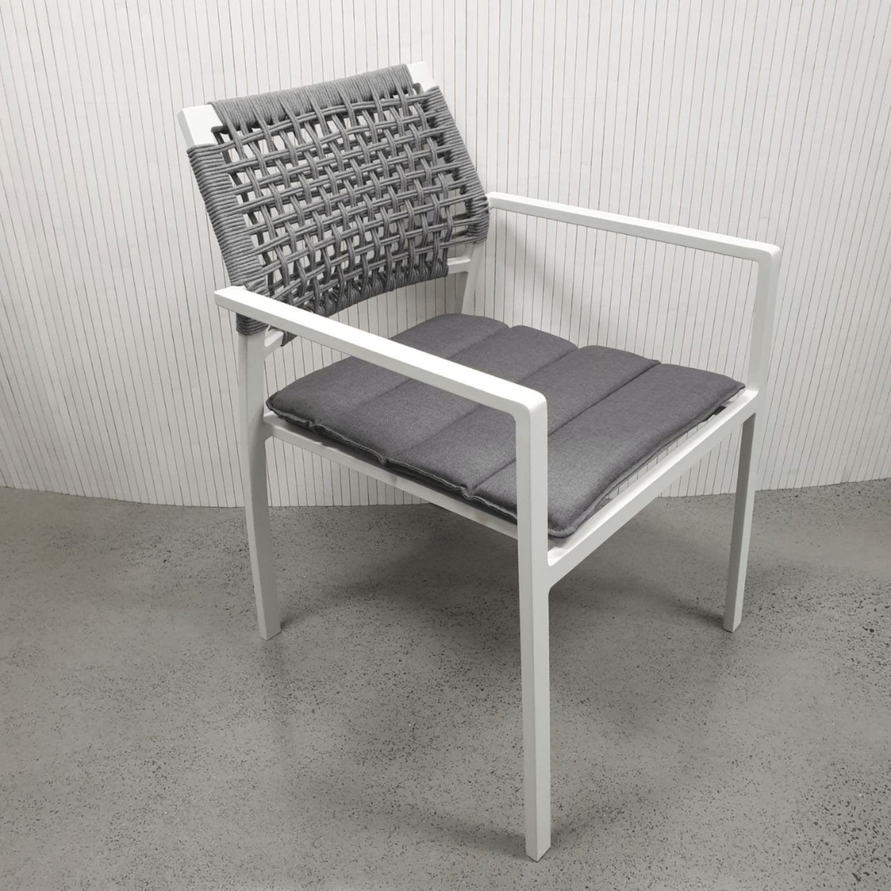 Bretagne outdoor dining chair - white - Lume Outdoor Living