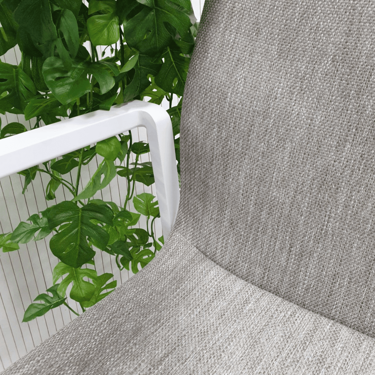 Bronte Dining Chair - White/Taupe - Lume Outdoor Living