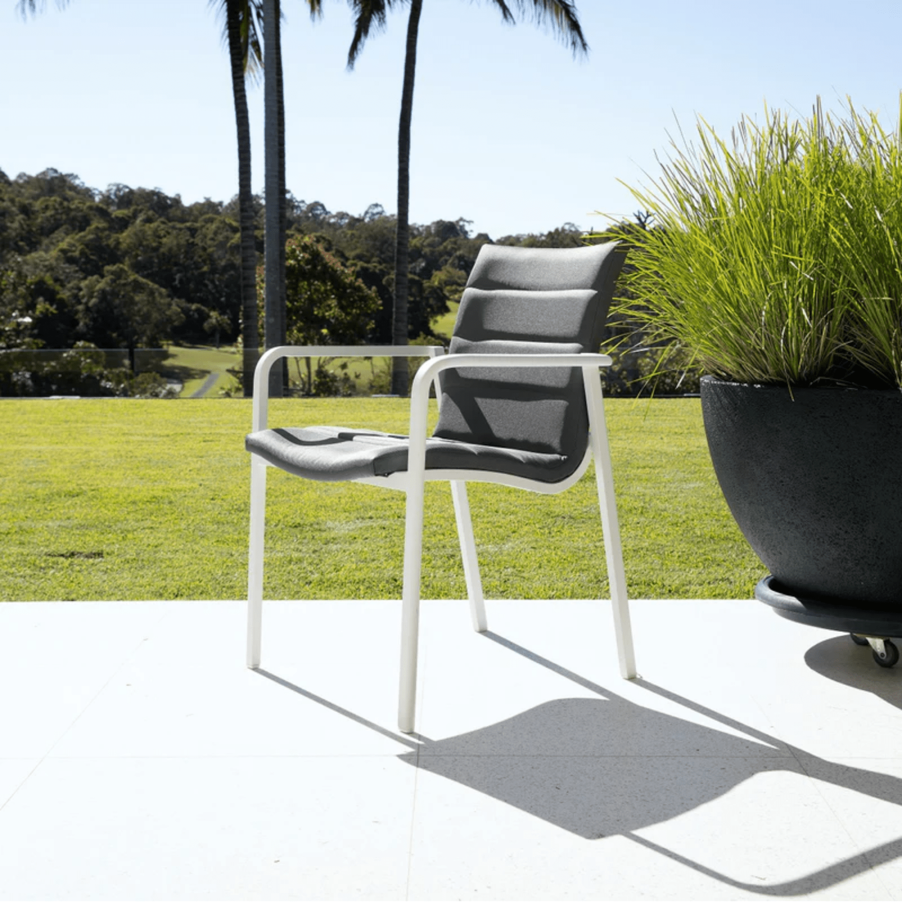 Cassis aluminium outdoor dining chair - 2 ONLY - Lume Outdoor Living