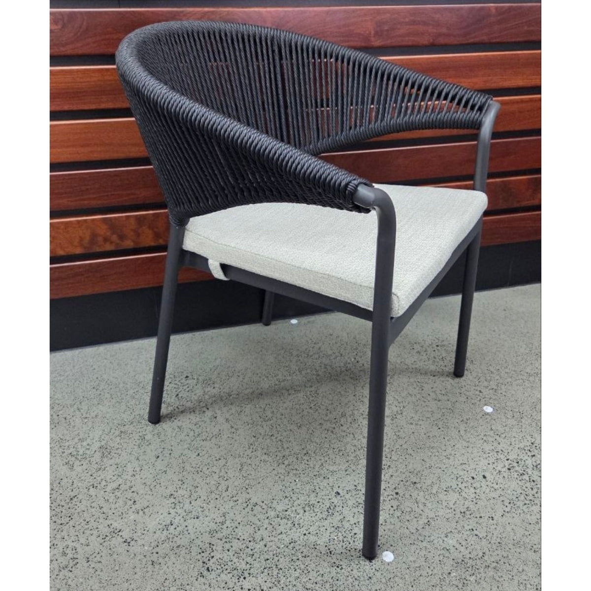 Celia Dining Chair - Charcoal/Black - Lume Outdoor Living