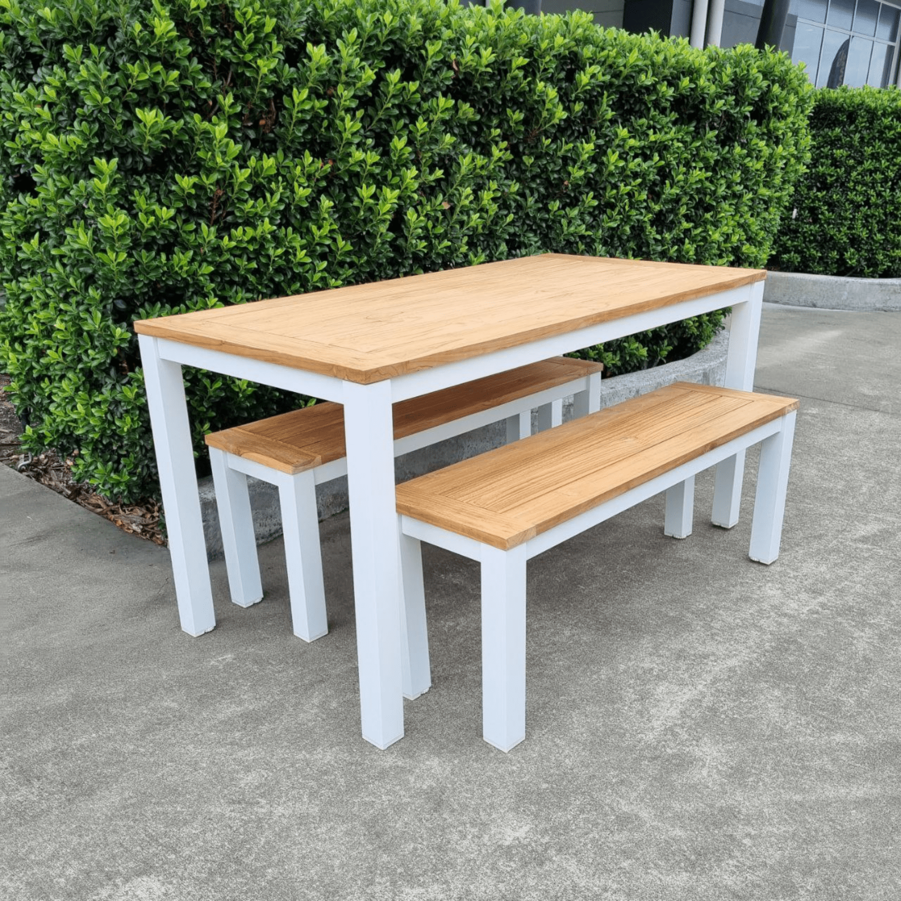 Wooden Benches Small White Bench Outdoor Dining Bench White Timber