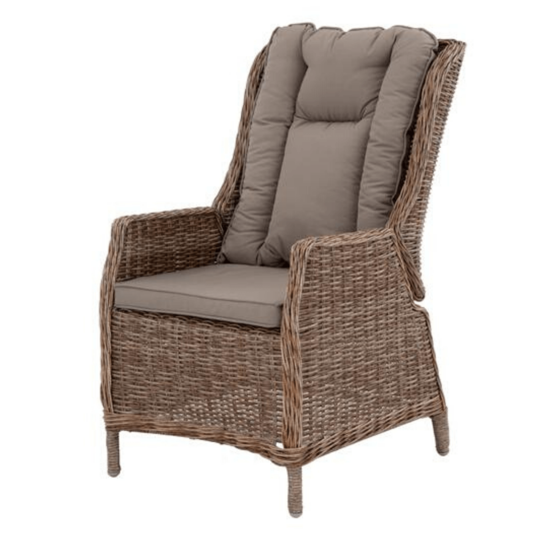 Eldorado wicker recliner with footstool - 2 piece outdoor lounge set - Lume Outdoor Living