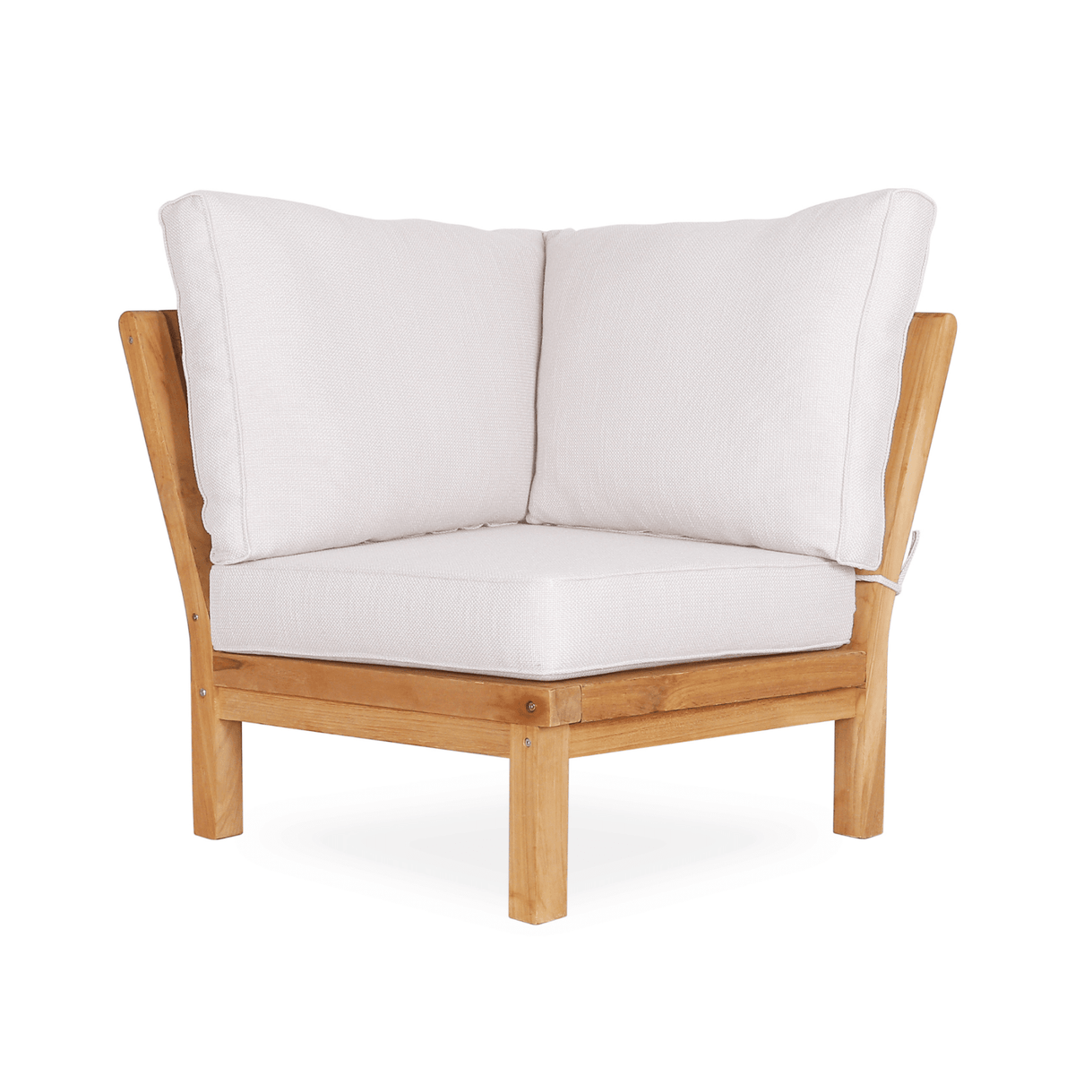 Fiji Corner Single Lounge Chair - Modular - Teak/Wheat - Lume Outdoor Living