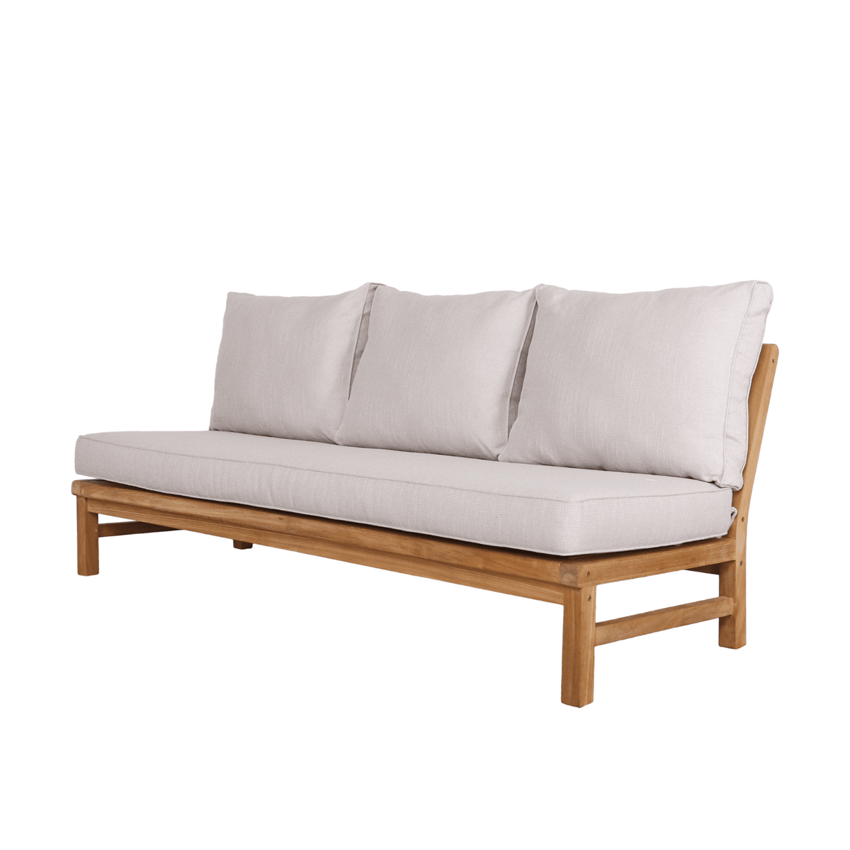 Fiji Modular 3-seater Lounge Chair - Teak/Wheat - Lume Outdoor Living