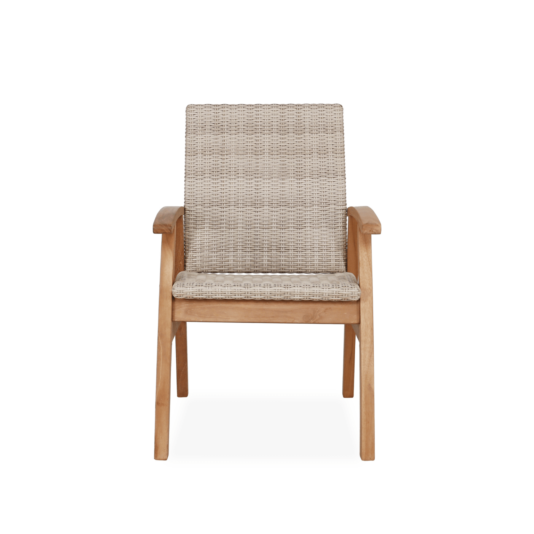 Flinders teak and wicker outdoor dining chair - 3 wicker options - Lume Outdoor Living