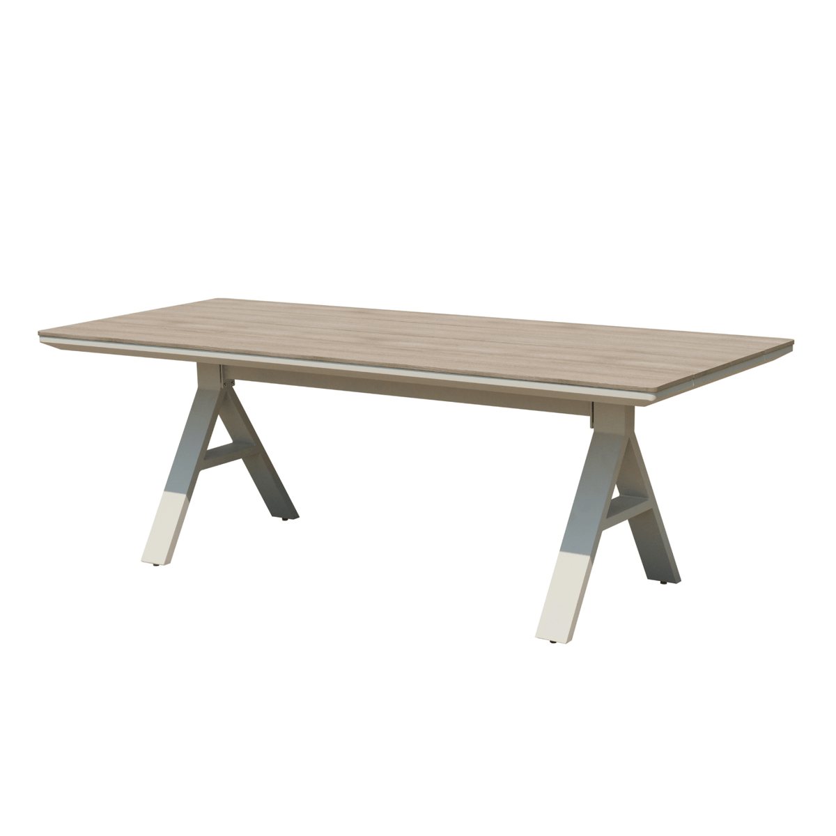 Florida Bench 220x90cm 3pce Dining Setting - Pearl-white (cream) - Lume Outdoor Living