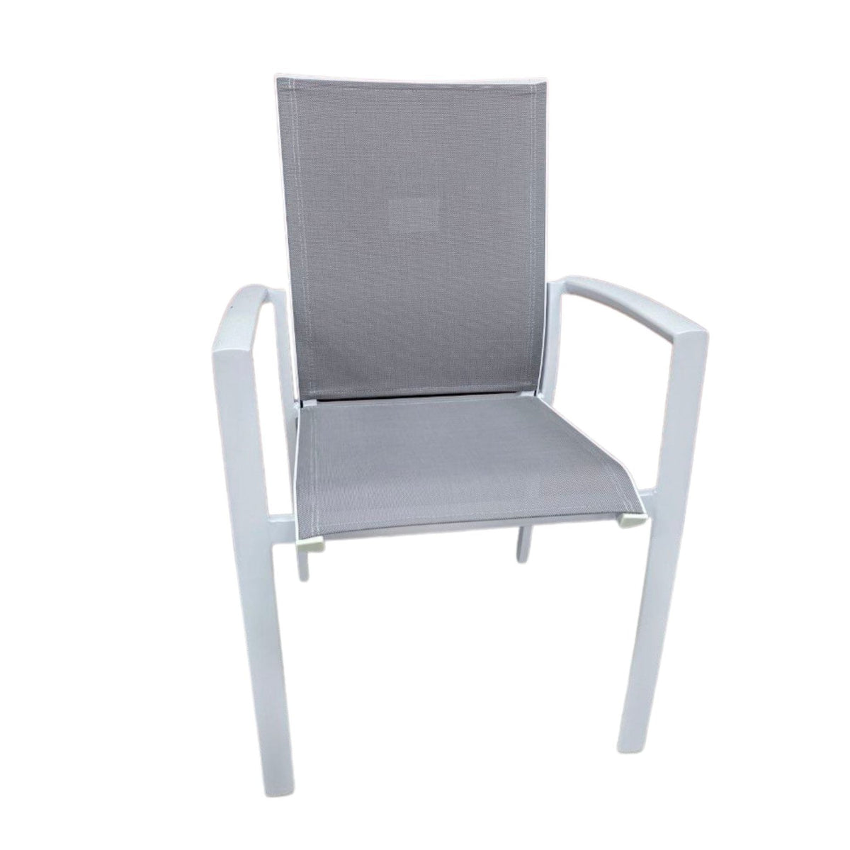 Florida Dining Chair - White/Charcoal - Lume Outdoor Living