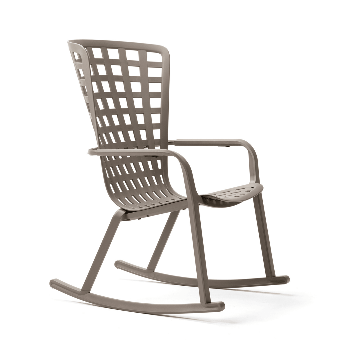 Folio high-back Rocking Single Lounge Chair by Nardi - tortora - Commercial Grade - Lume Outdoor Living
