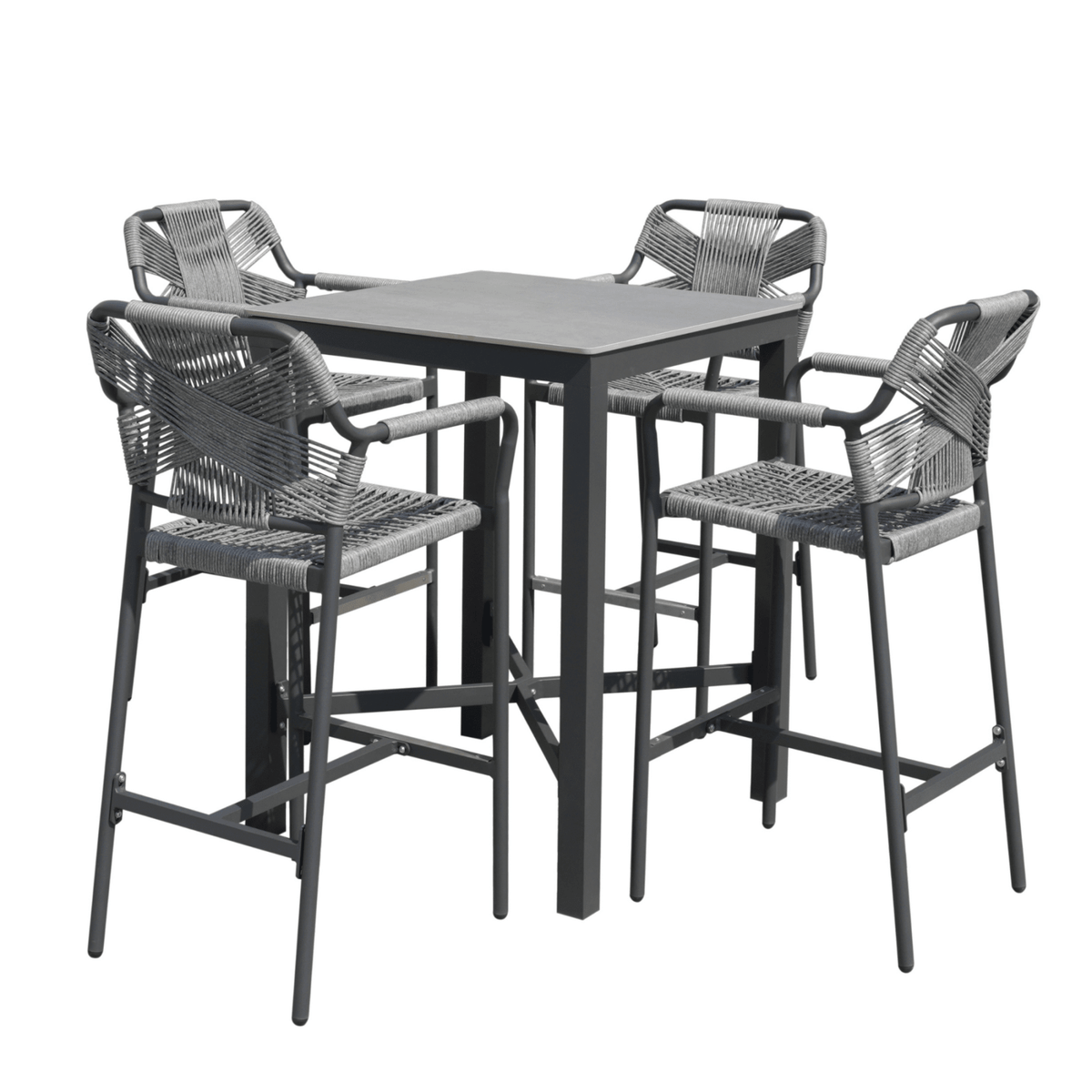 Havana Bar Chair - Charcoal - Lume Outdoor Living